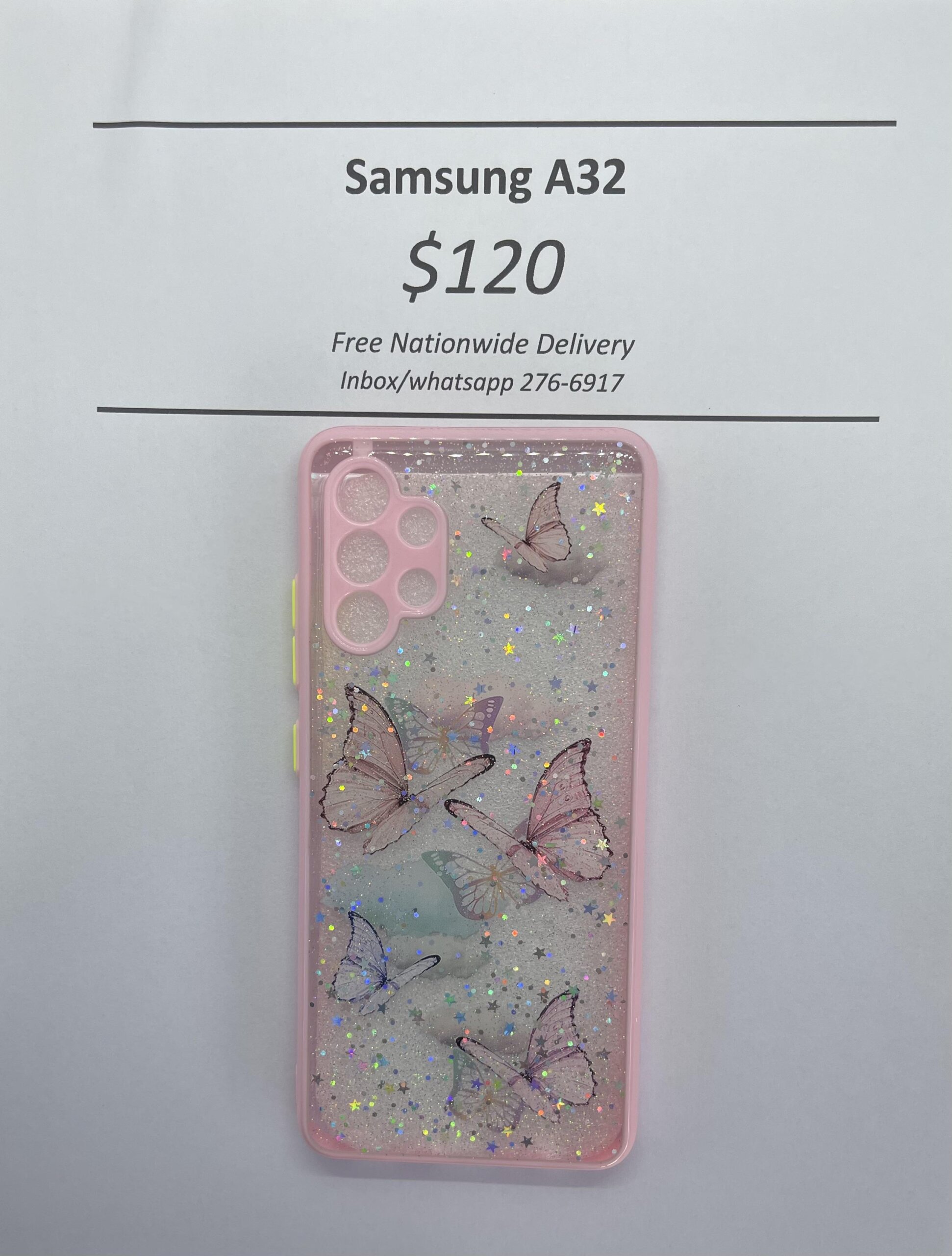 A32 Light Pink Butterfly