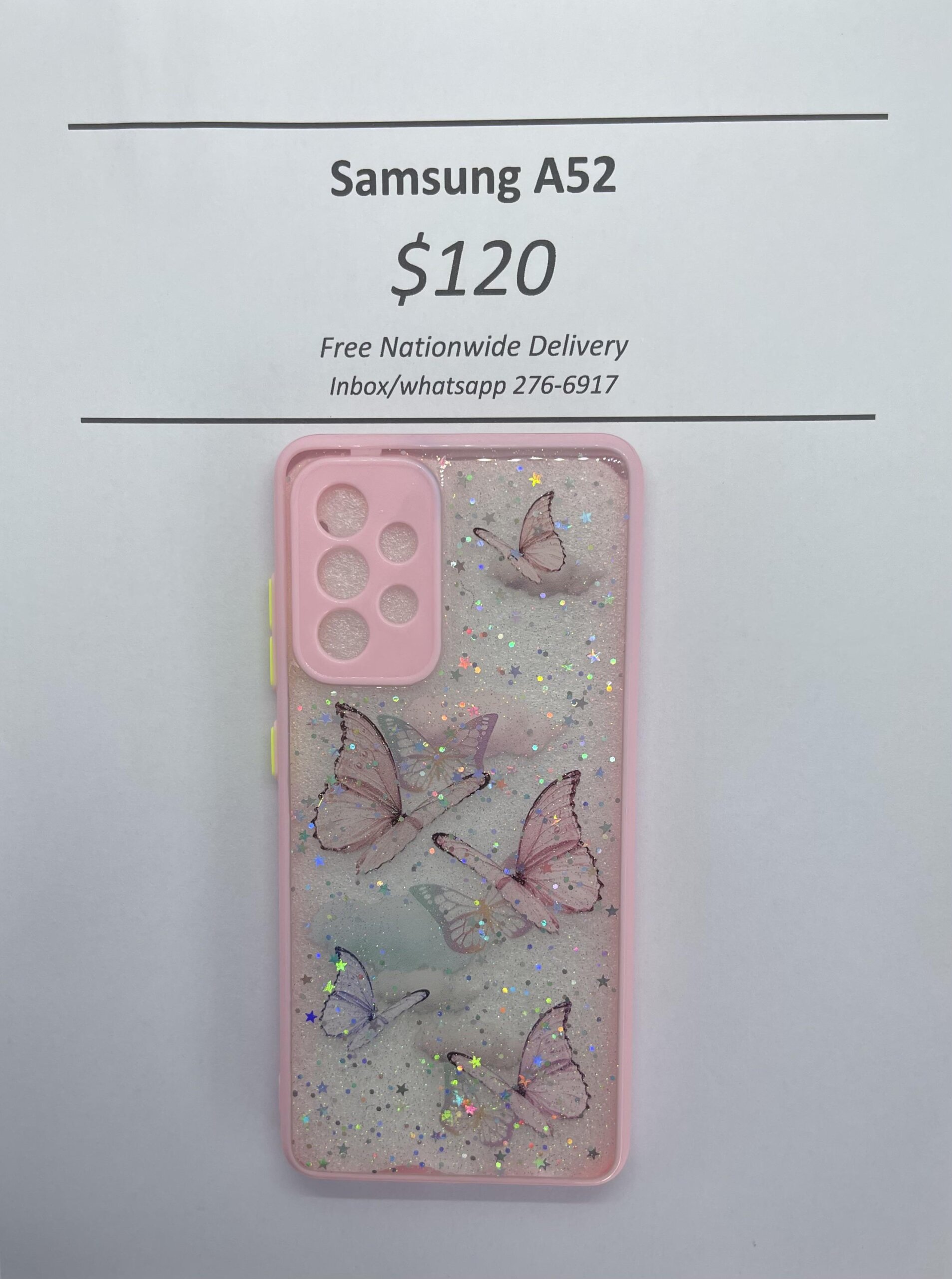 A52 Light Pink Butterfly