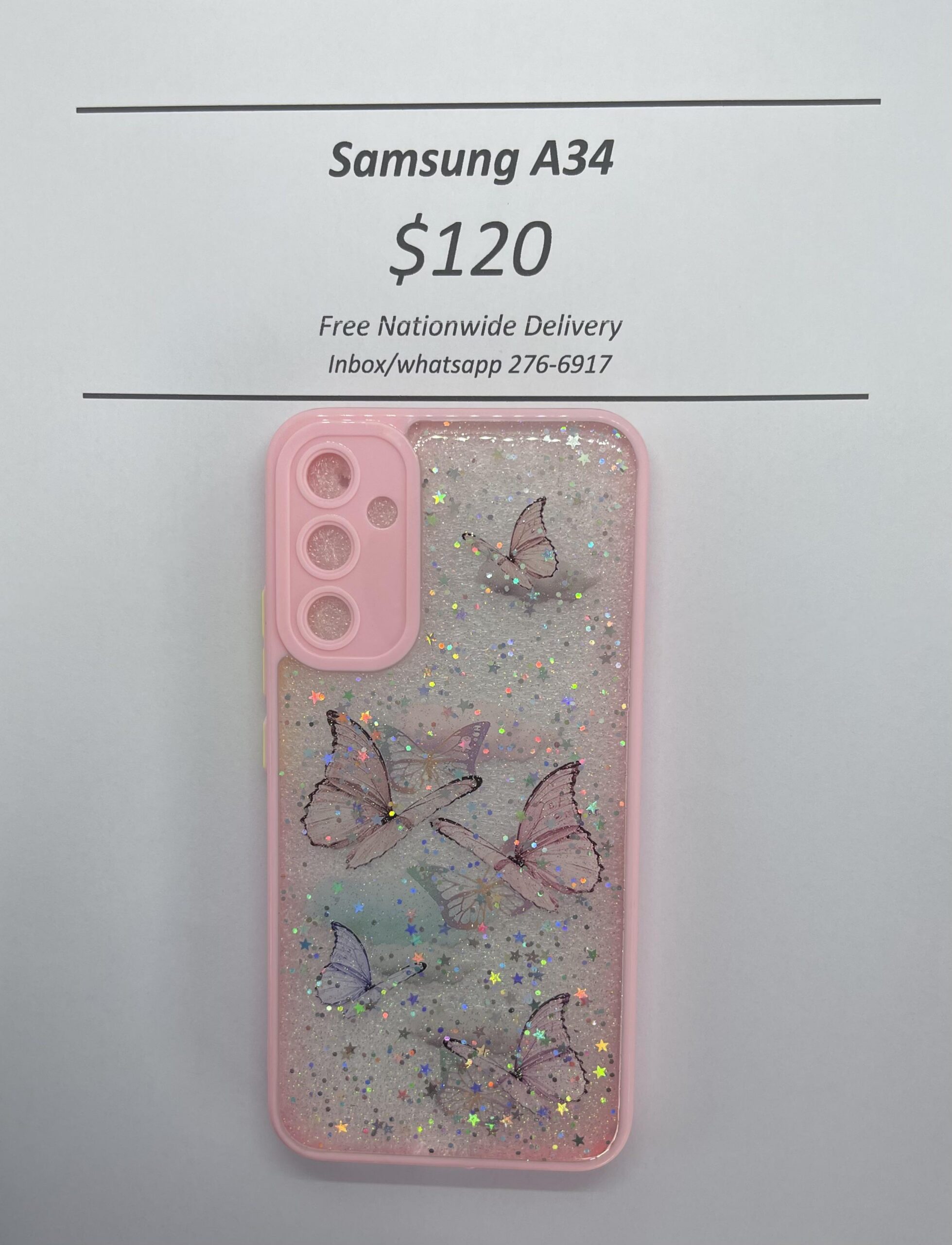 A34 Light Pink Butterfly