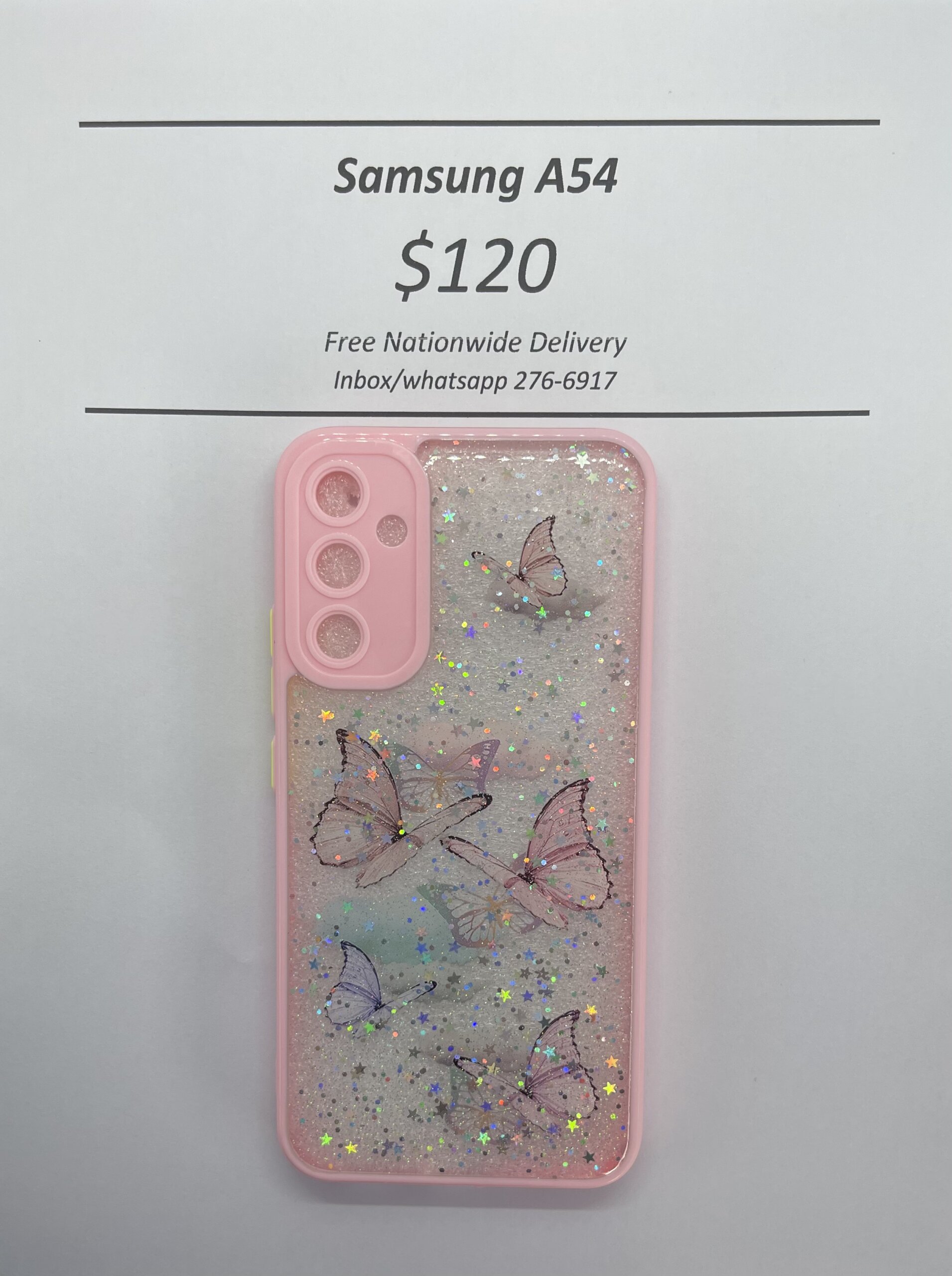 A54 Light Pink Butterfly
