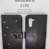 Samsung Note 10 Black Butterfly Wallet