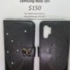 Samsung Note 10 Plus  Black Butterfly Wallet