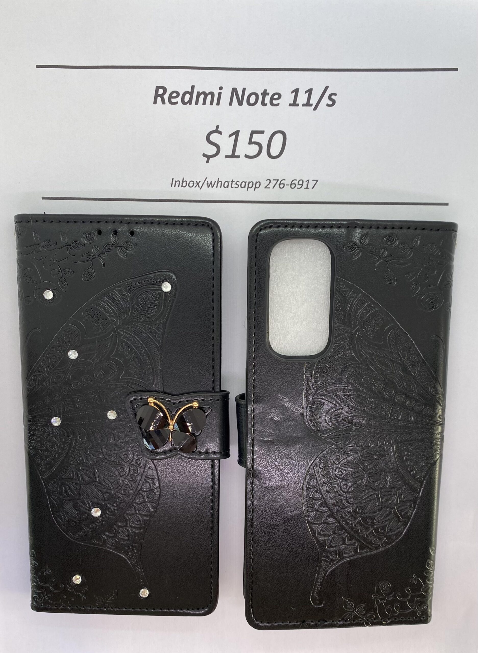 Redmi Note 11/s Black Butterfly Wallet