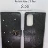 Redmi Note 11 Pro Black Butterfly Wallet
