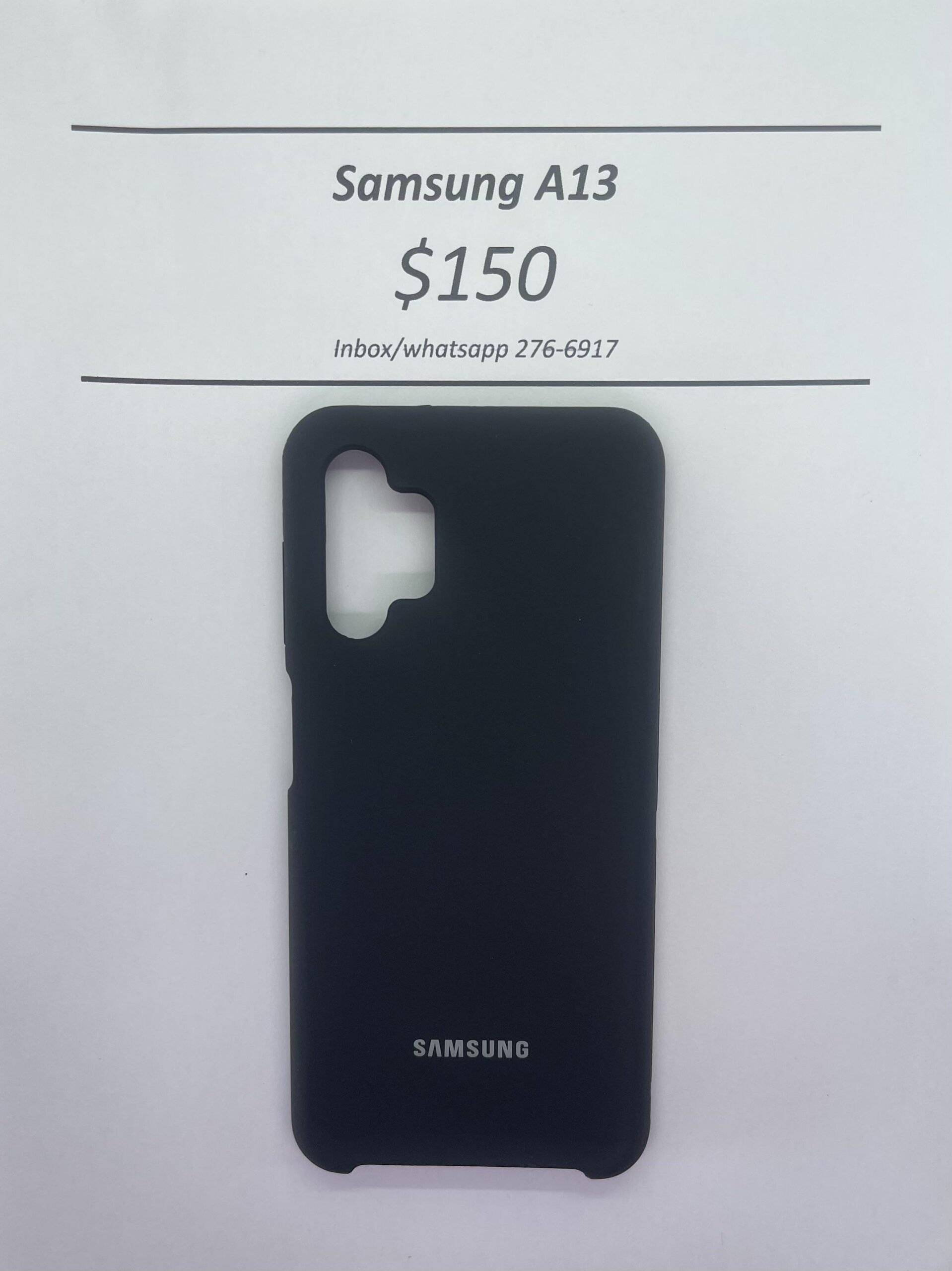Samsung A13 Black Logo Case