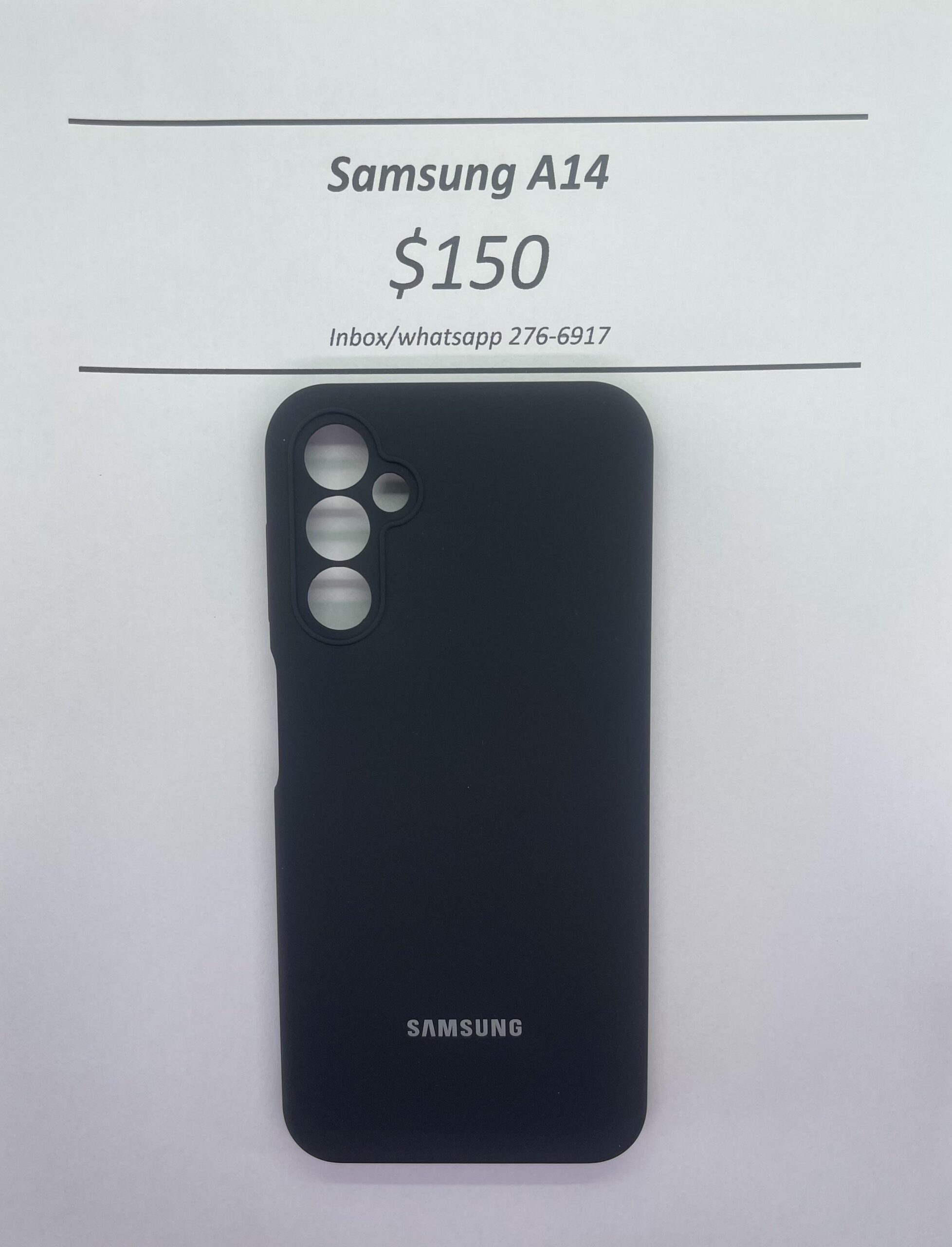Samsung A14 Black Logo Case