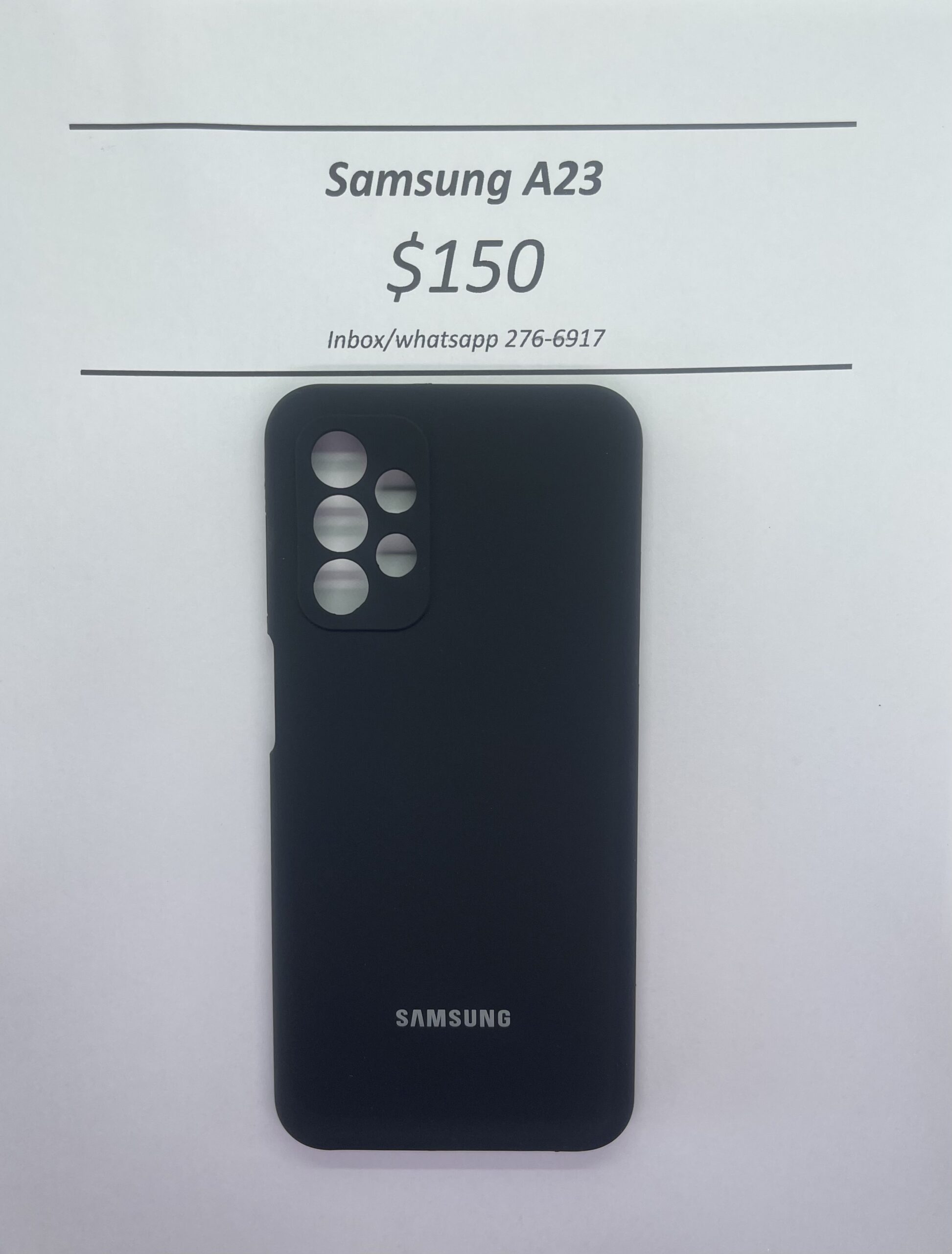 Samsung A23 Black Logo Case