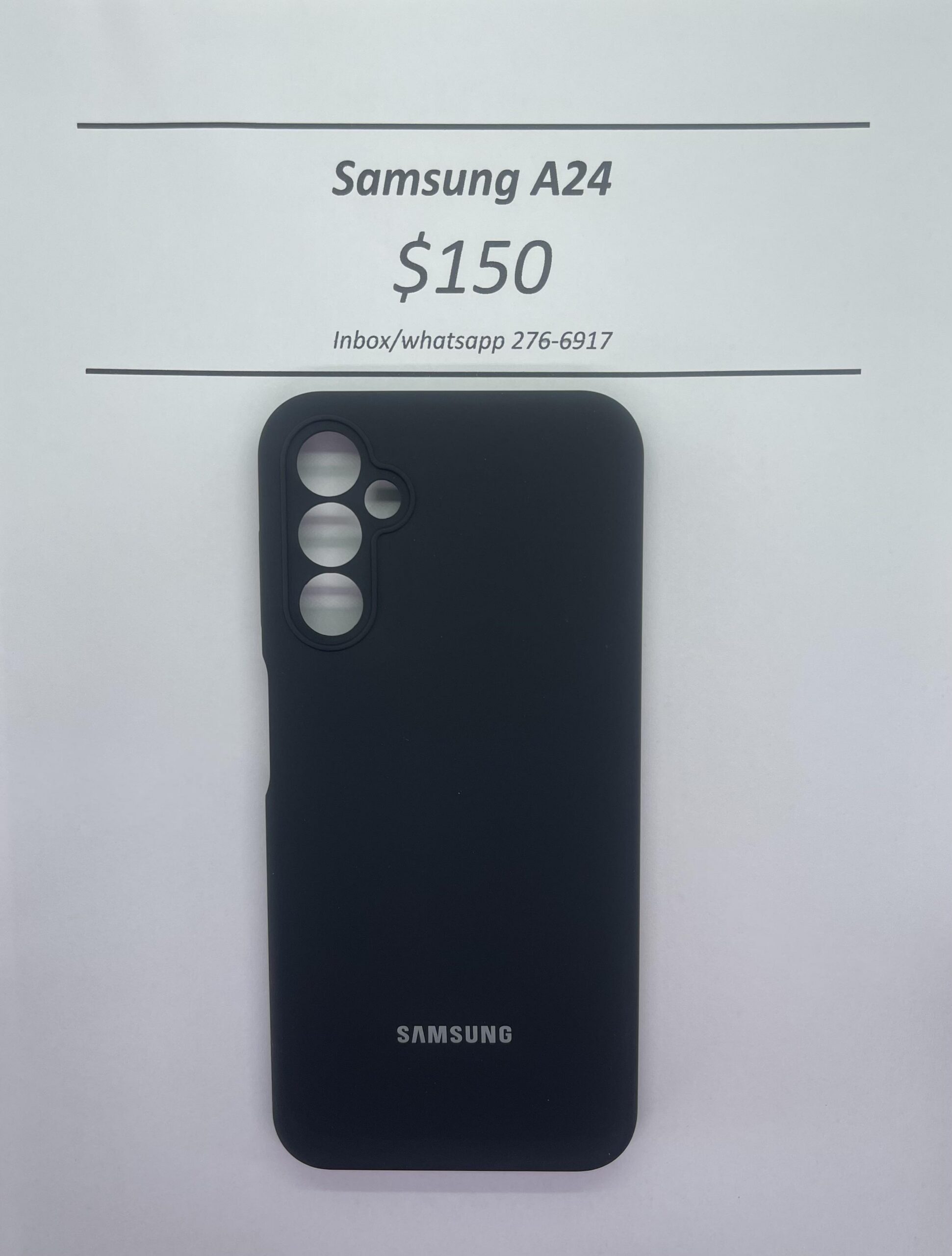 Samsung A24 Black Logo Case