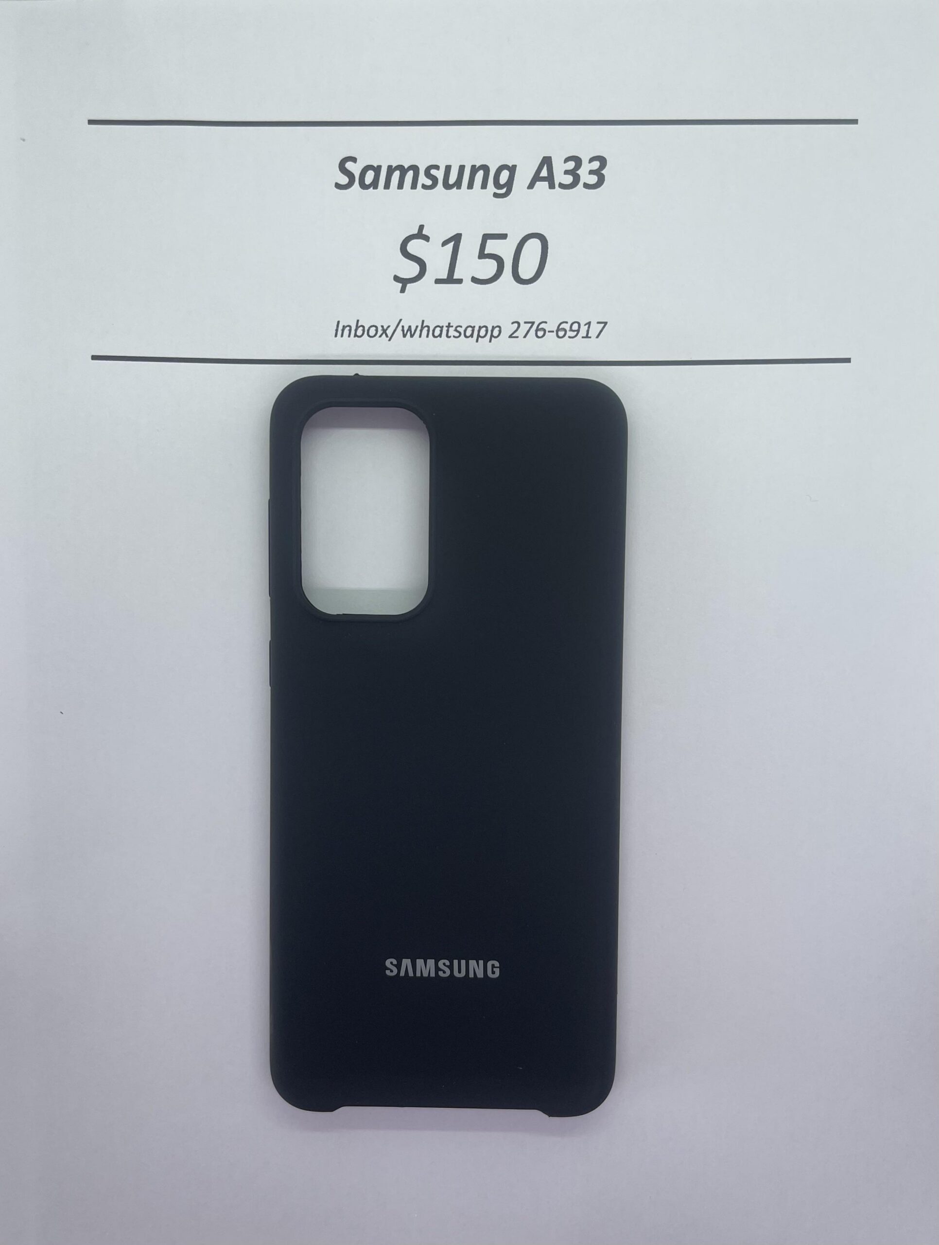 Samsung A33 Black Logo Case