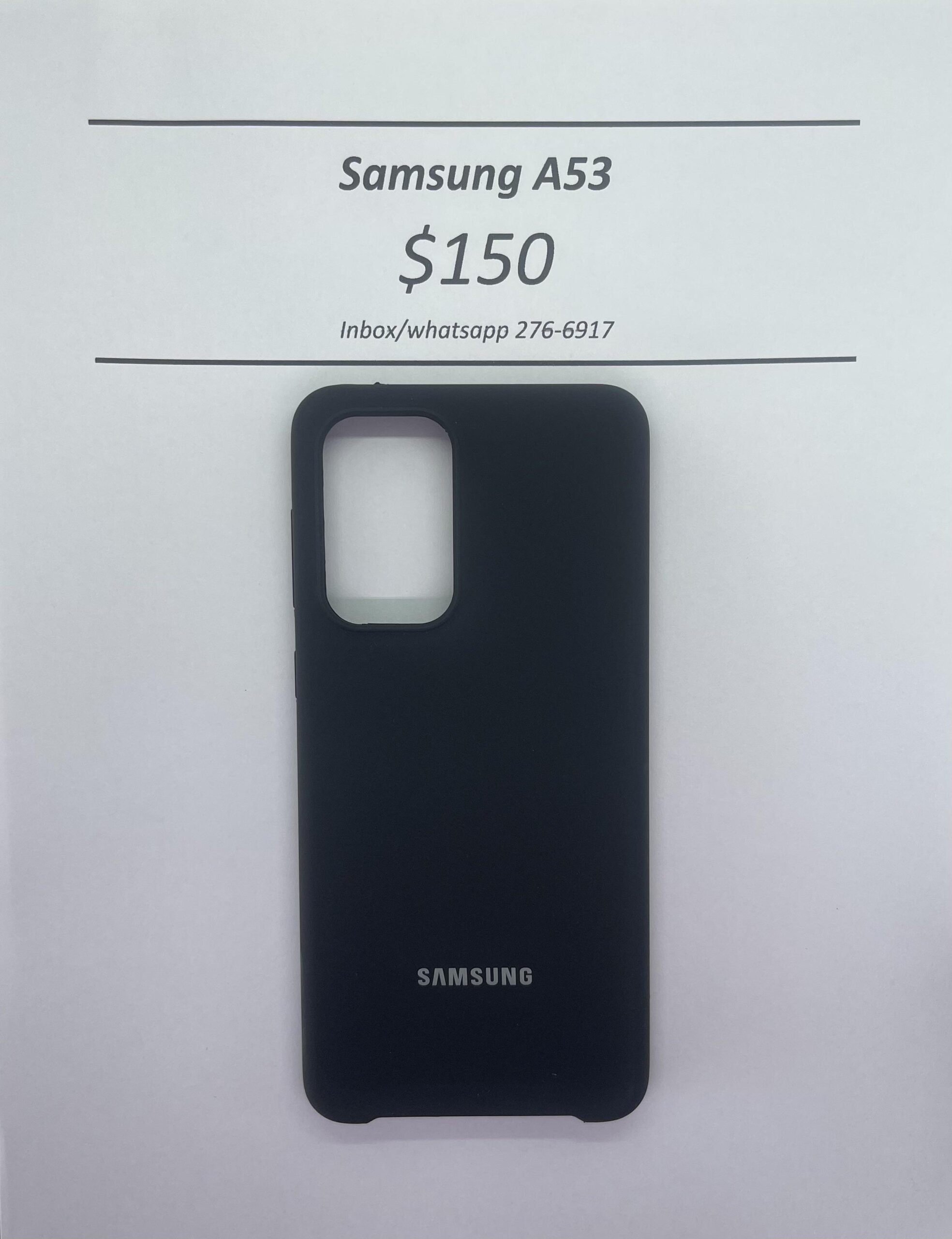Samsung A53 Black Logo Case