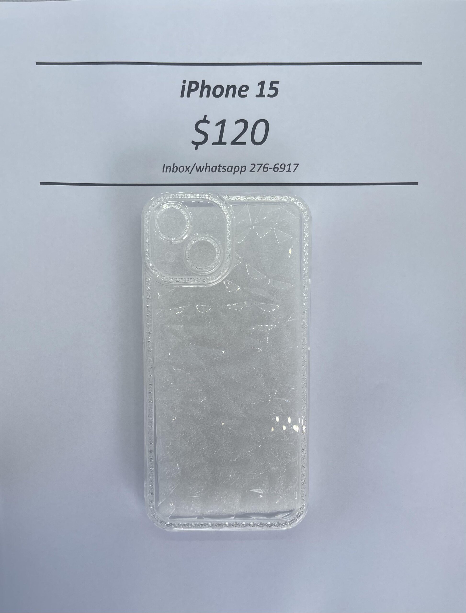 iPhone 15 Clear Gem Glitter