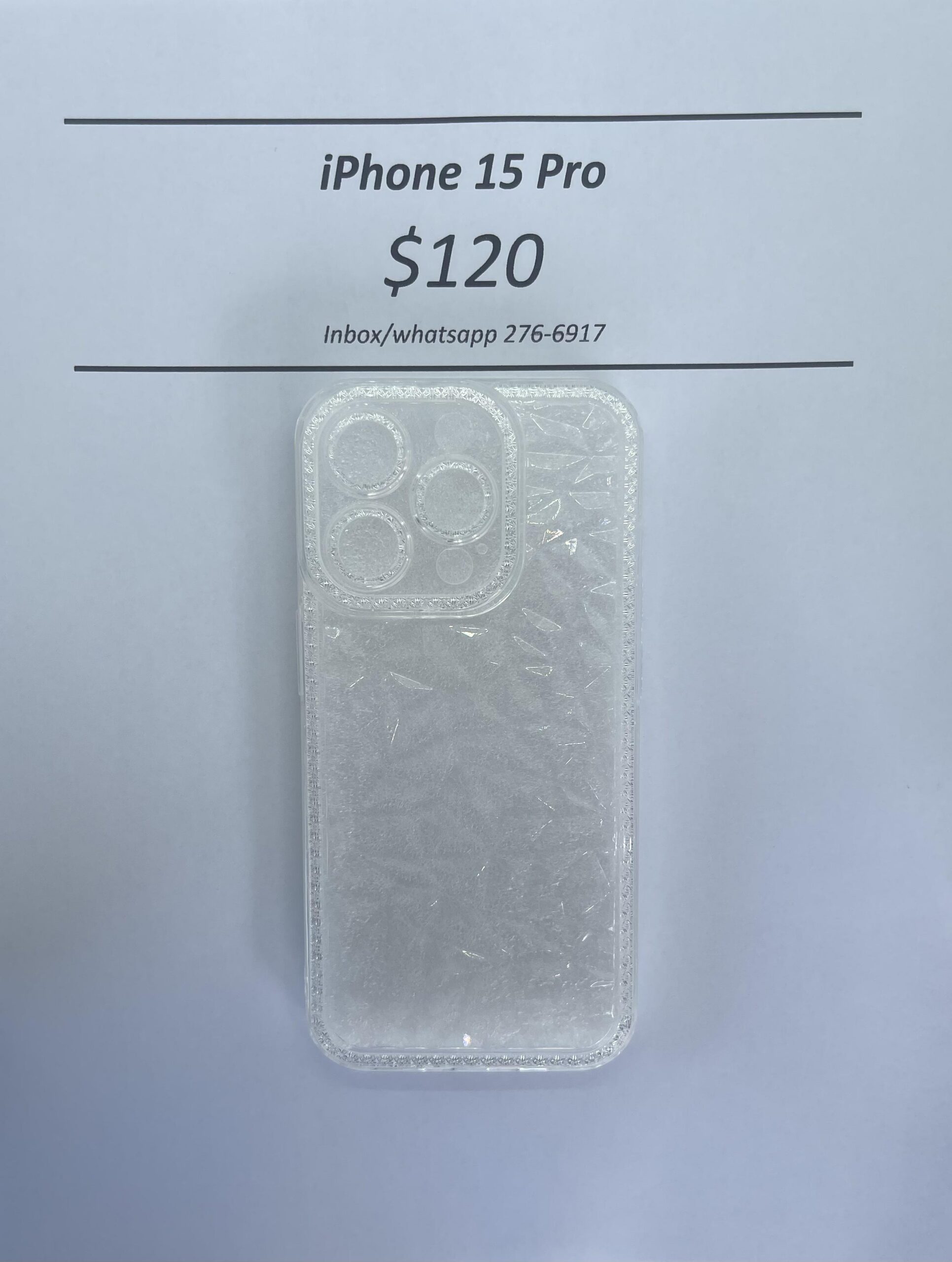 iPhone 15 Pro Clear Gem Glitter