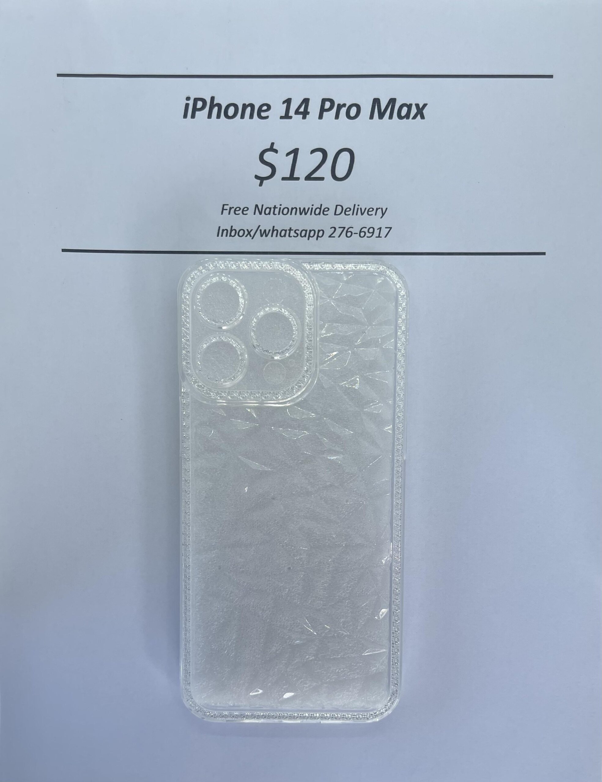 iPhone 14 Pro Max Clear Gem Glitter