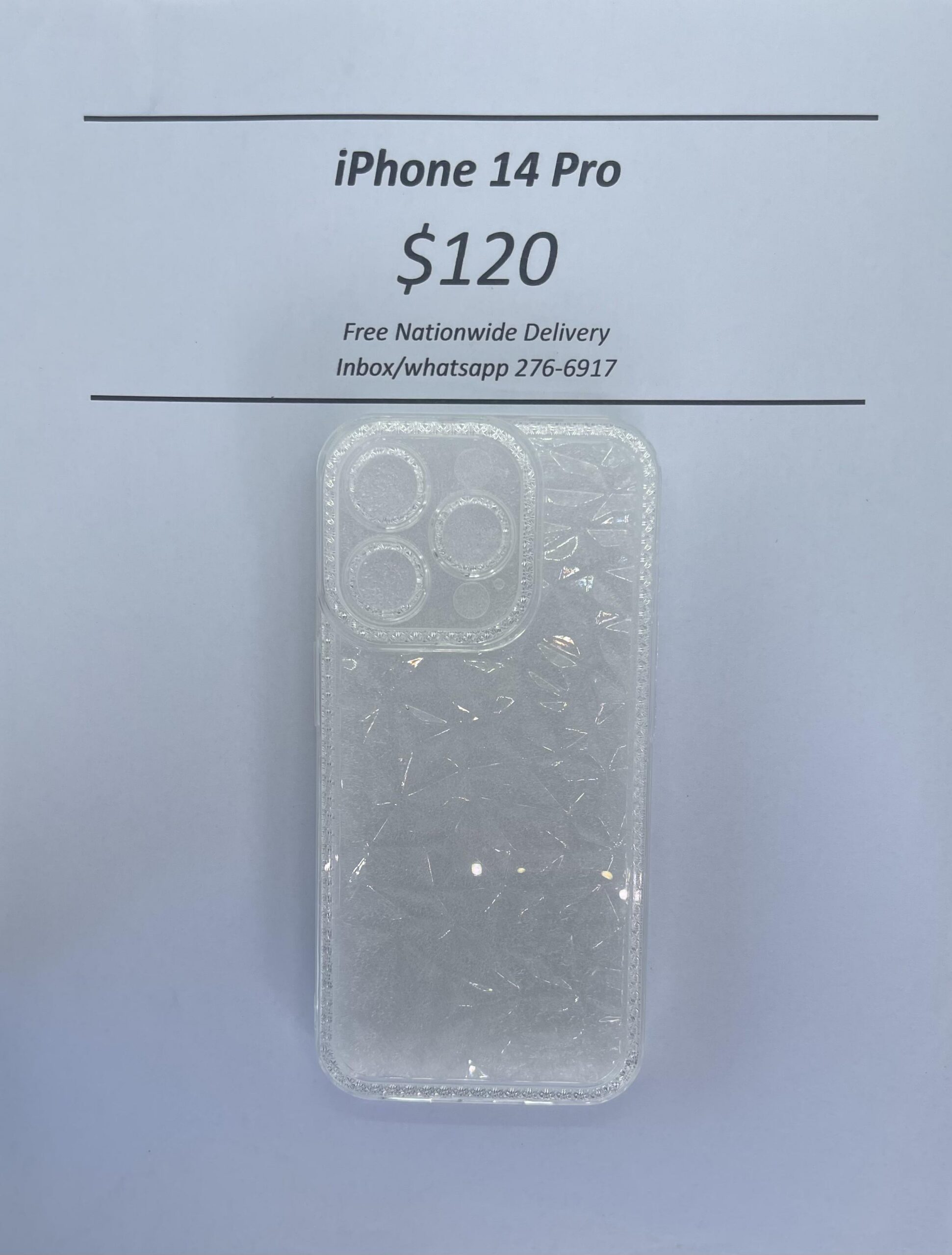iPhone 14 Pro Clear Gem Glitter