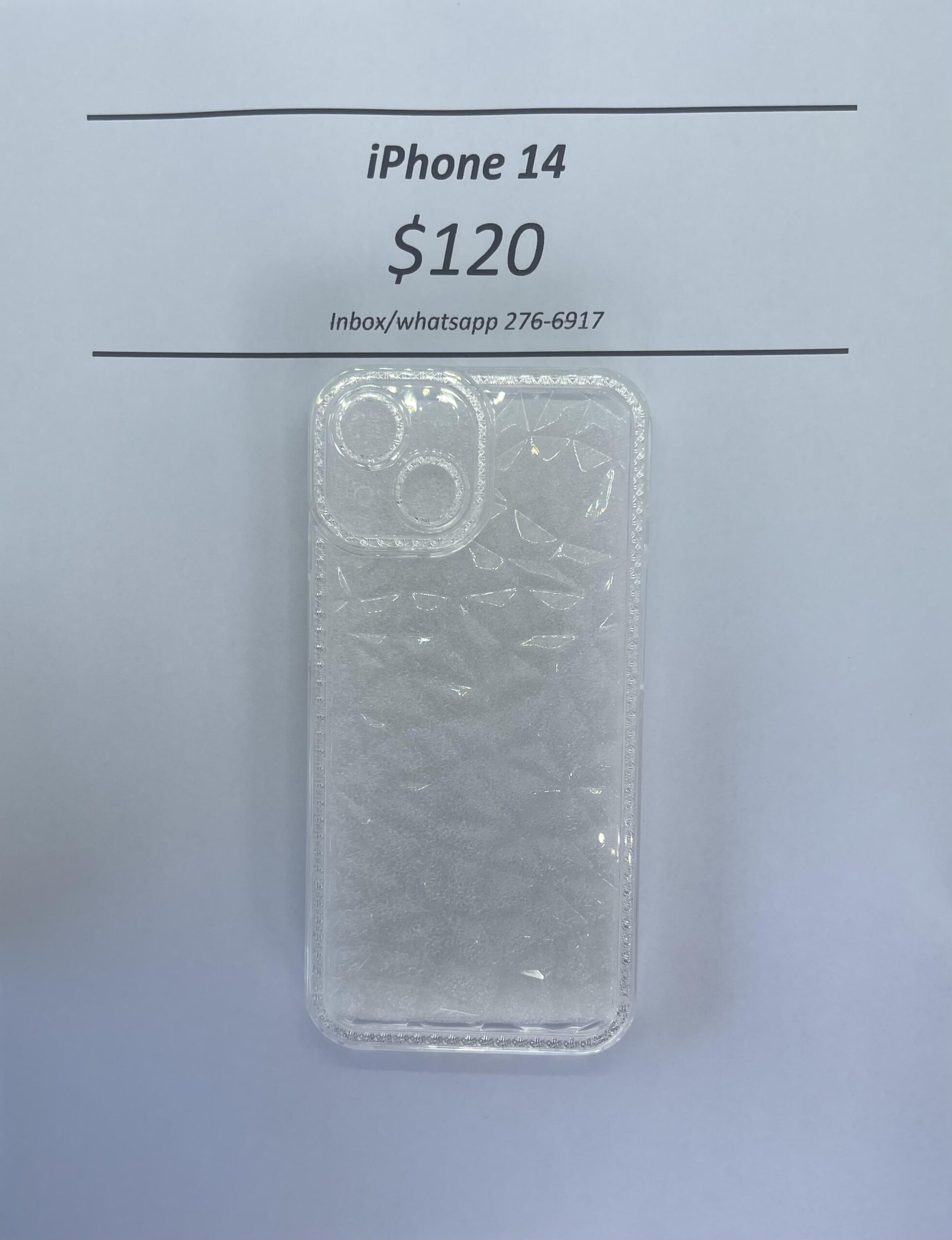 iPhone 14  Clear Gem Glitter