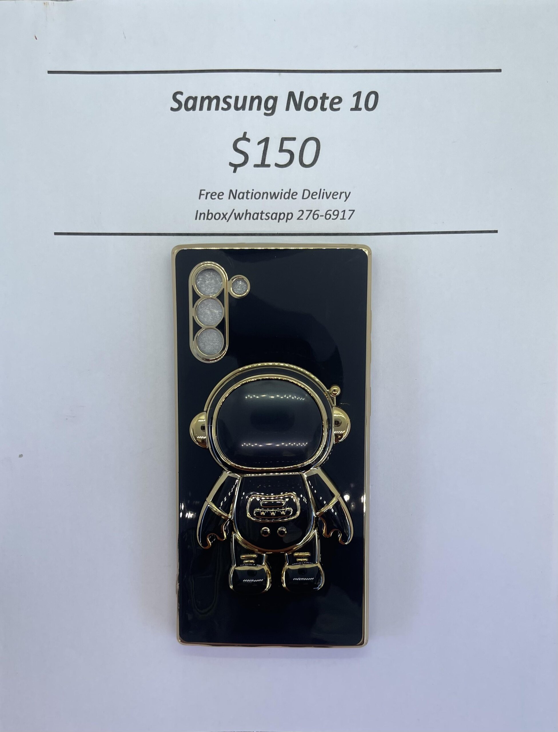 Samsung Note 10 Black 3D Astronaut Phone case
