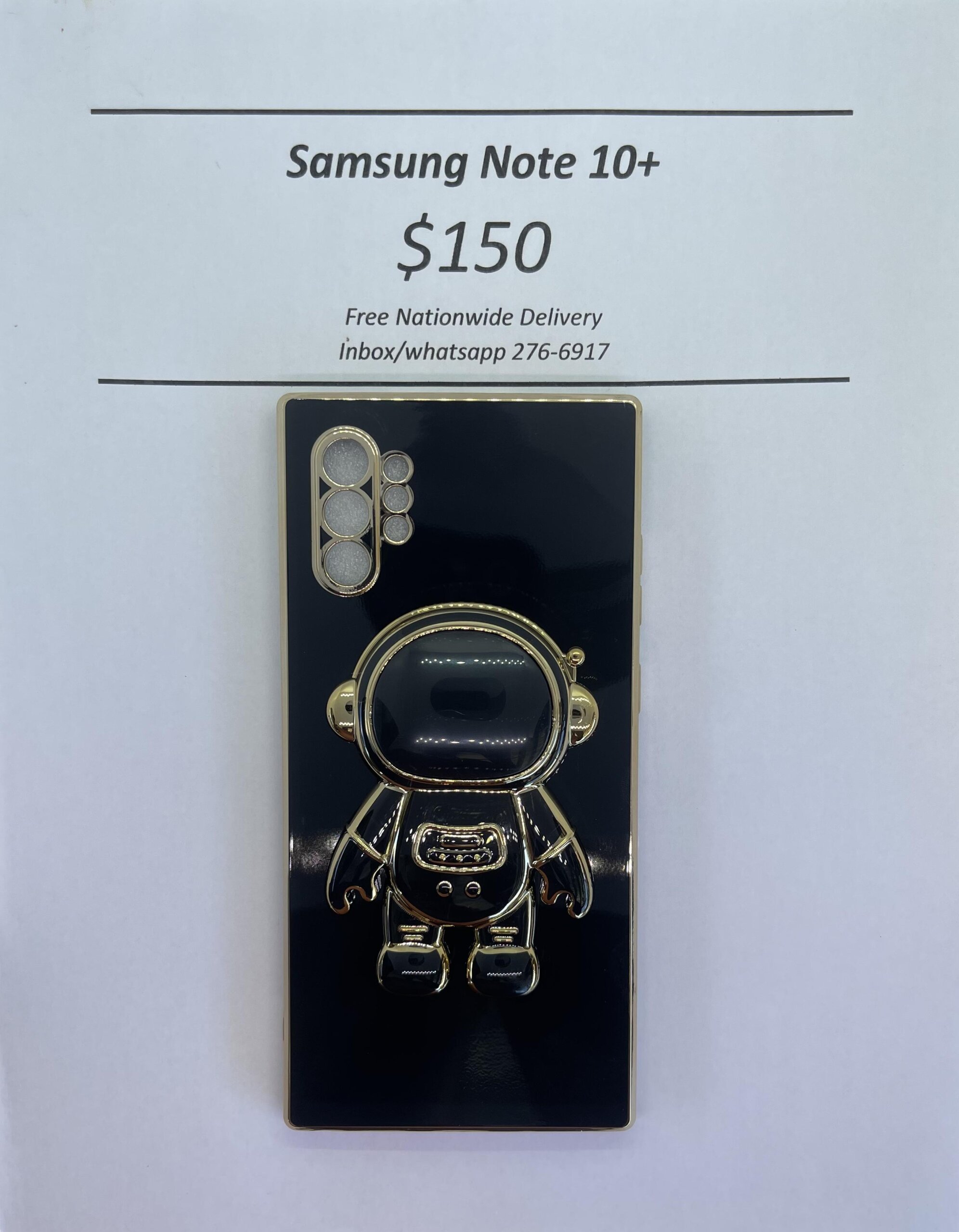 Samsung Note 10 Plus Black 3D Astronaut Phone case