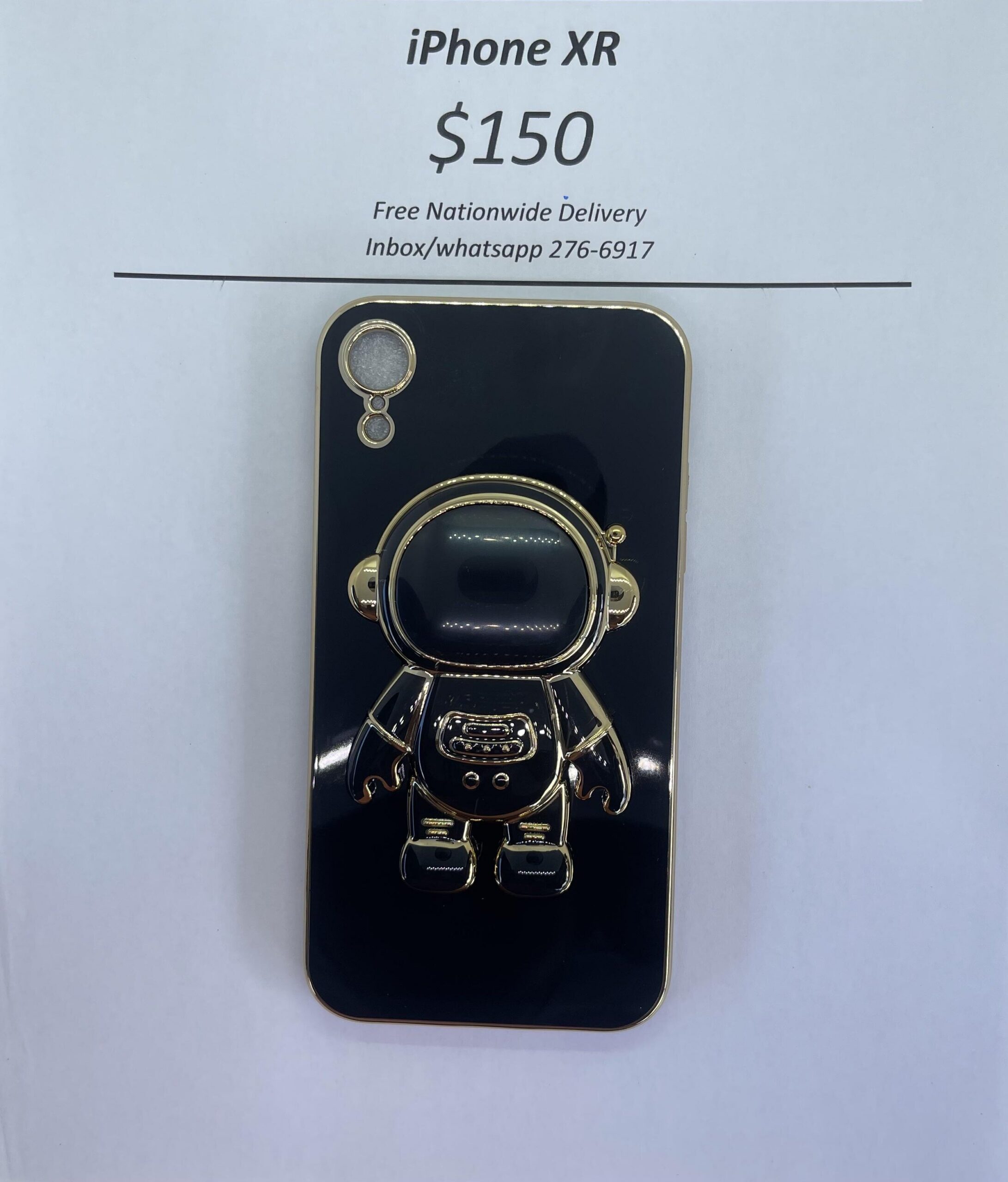 iPhone XR Black 3D Astronaut Phone case