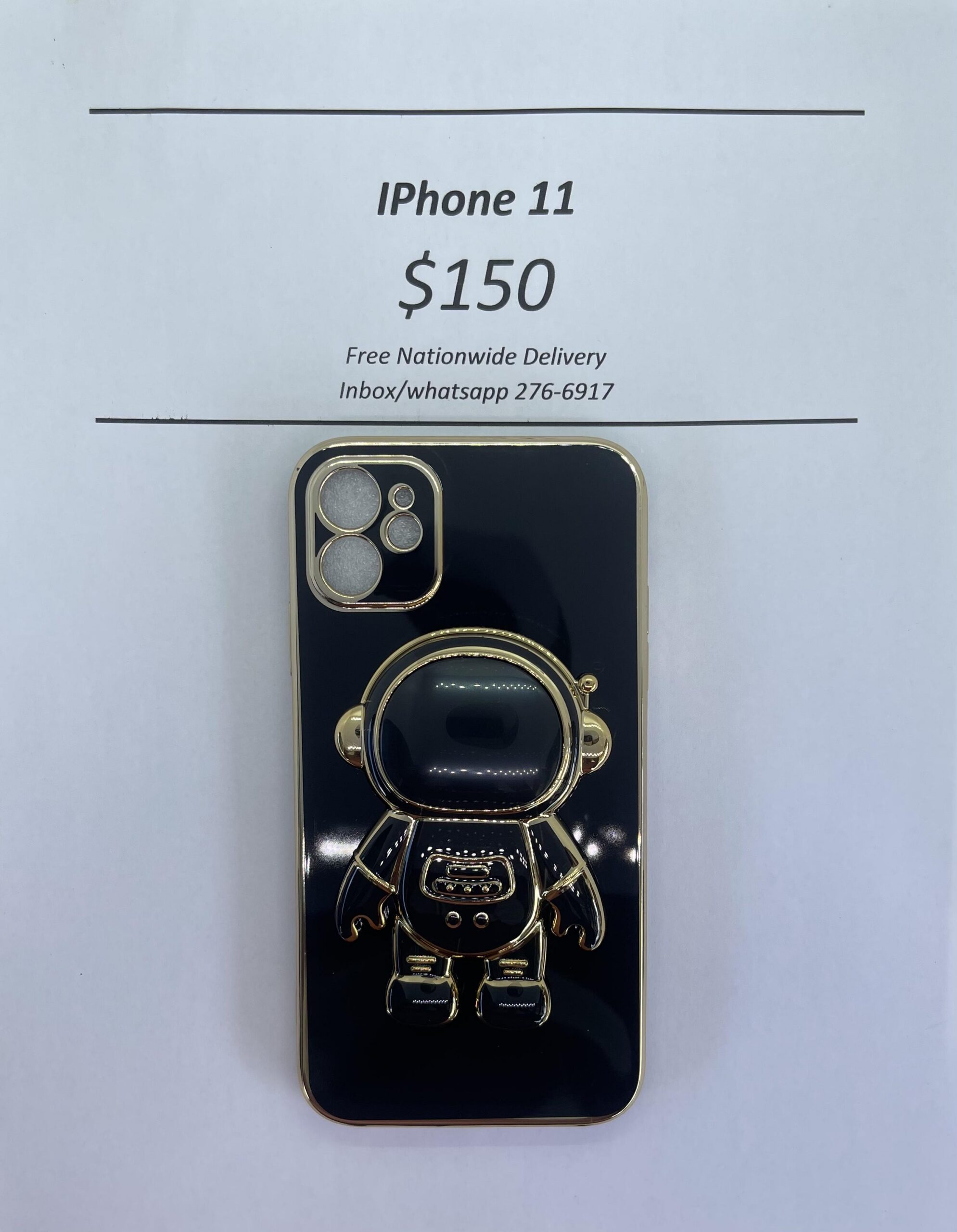 iPhone 11 Black 3D Astronaut Phone case