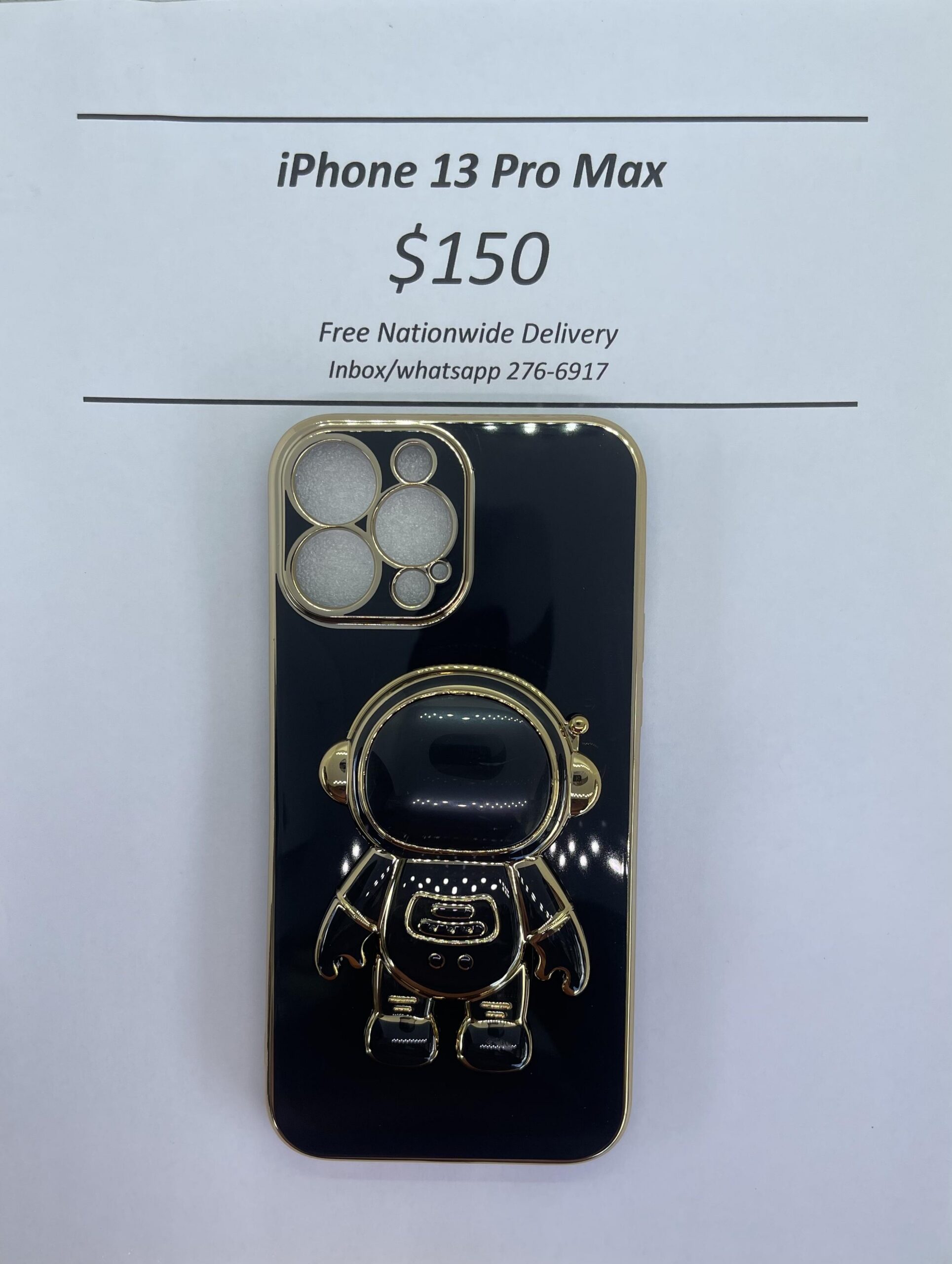 iPhone 13 Pro Max Black 3D Astronaut Phone case