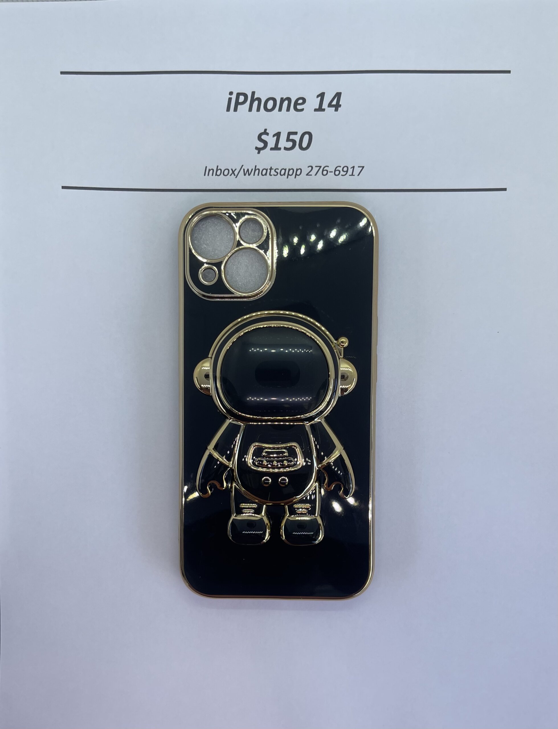 iPhone 14 Black 3D Astronaut Phone case