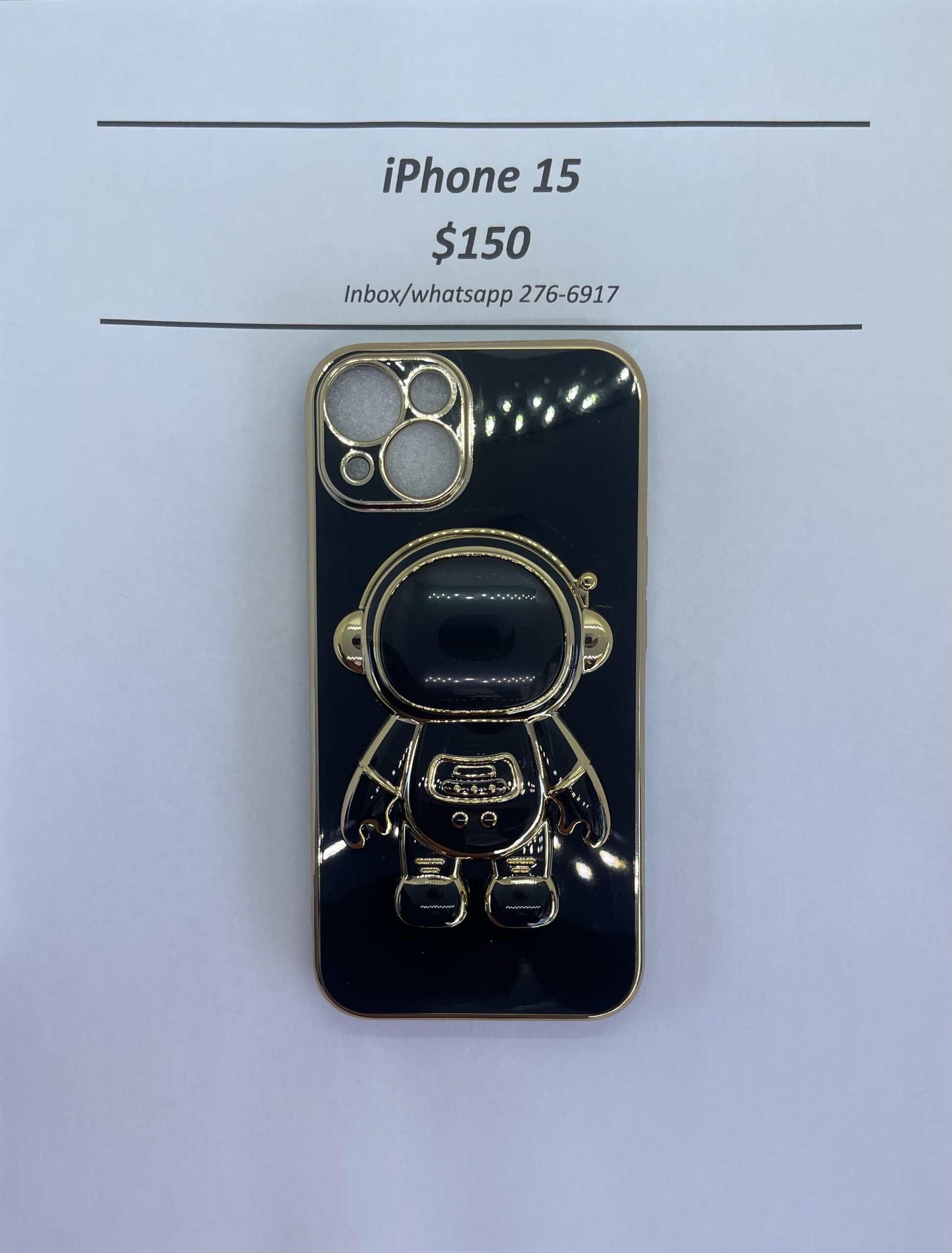 iPhone 15 Black 3D Astronaut Phone case