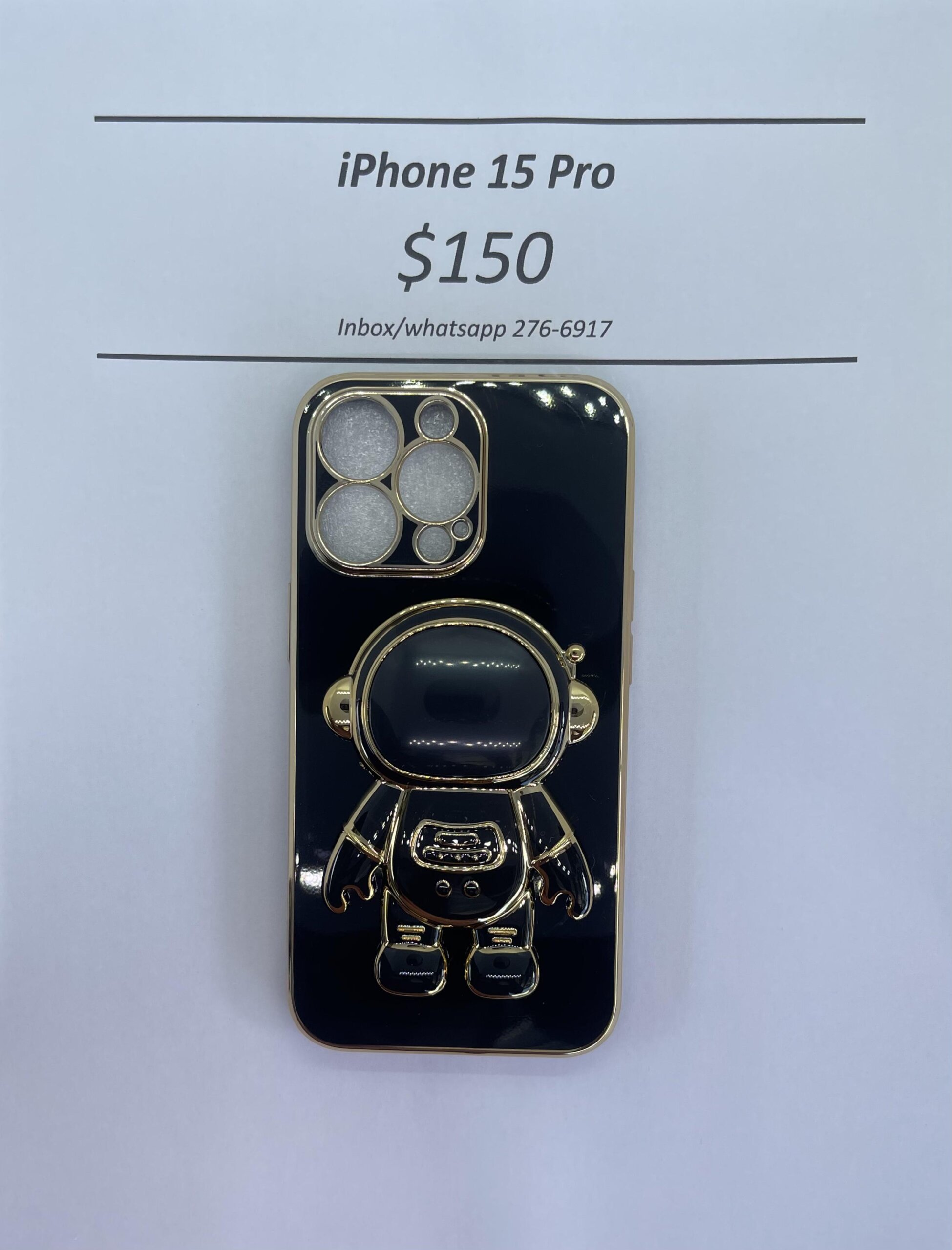 iPhone 15 Pro Black 3D Astronaut Phone case