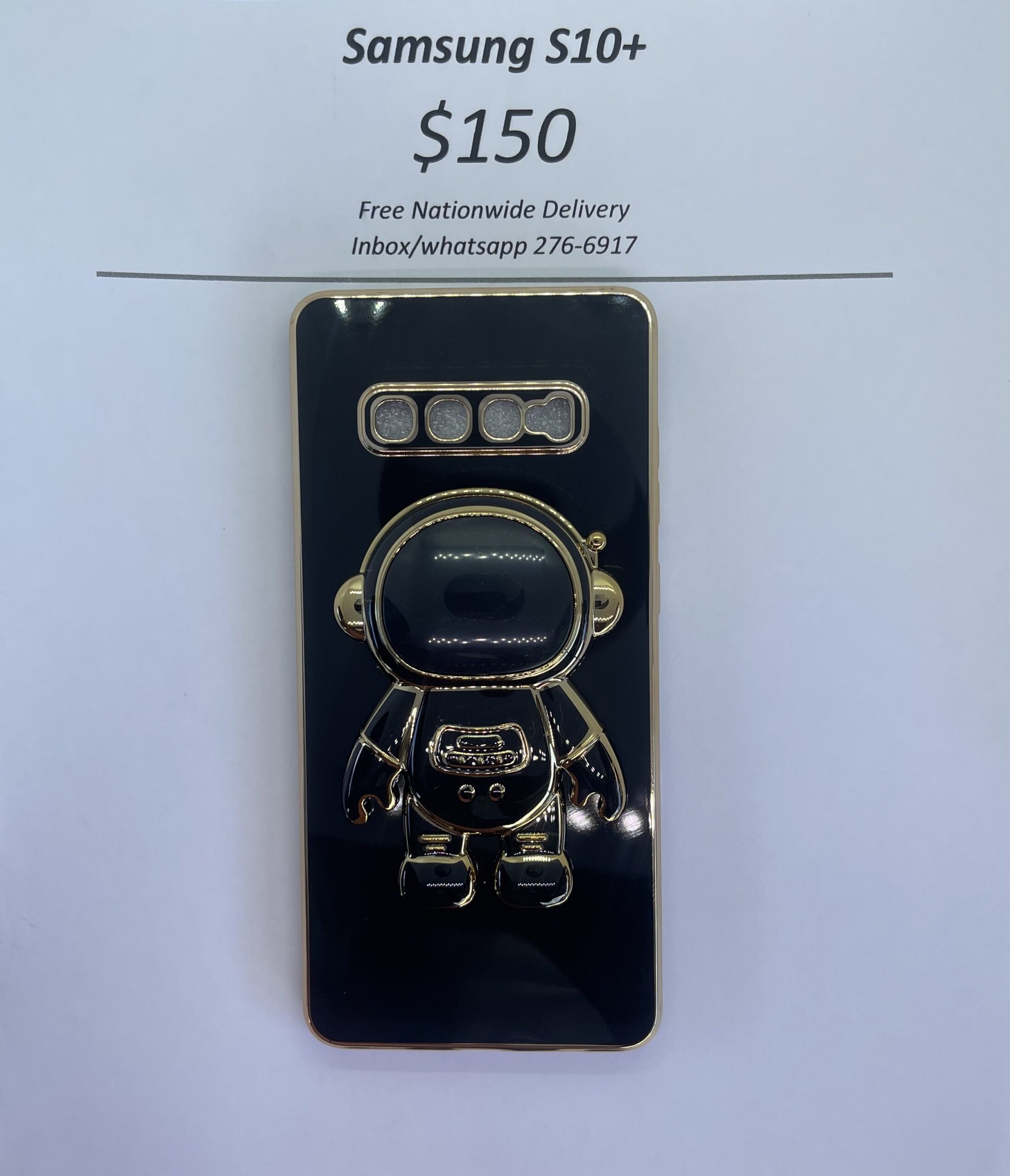 S10 Plus Black 3D Astronaut Phone case
