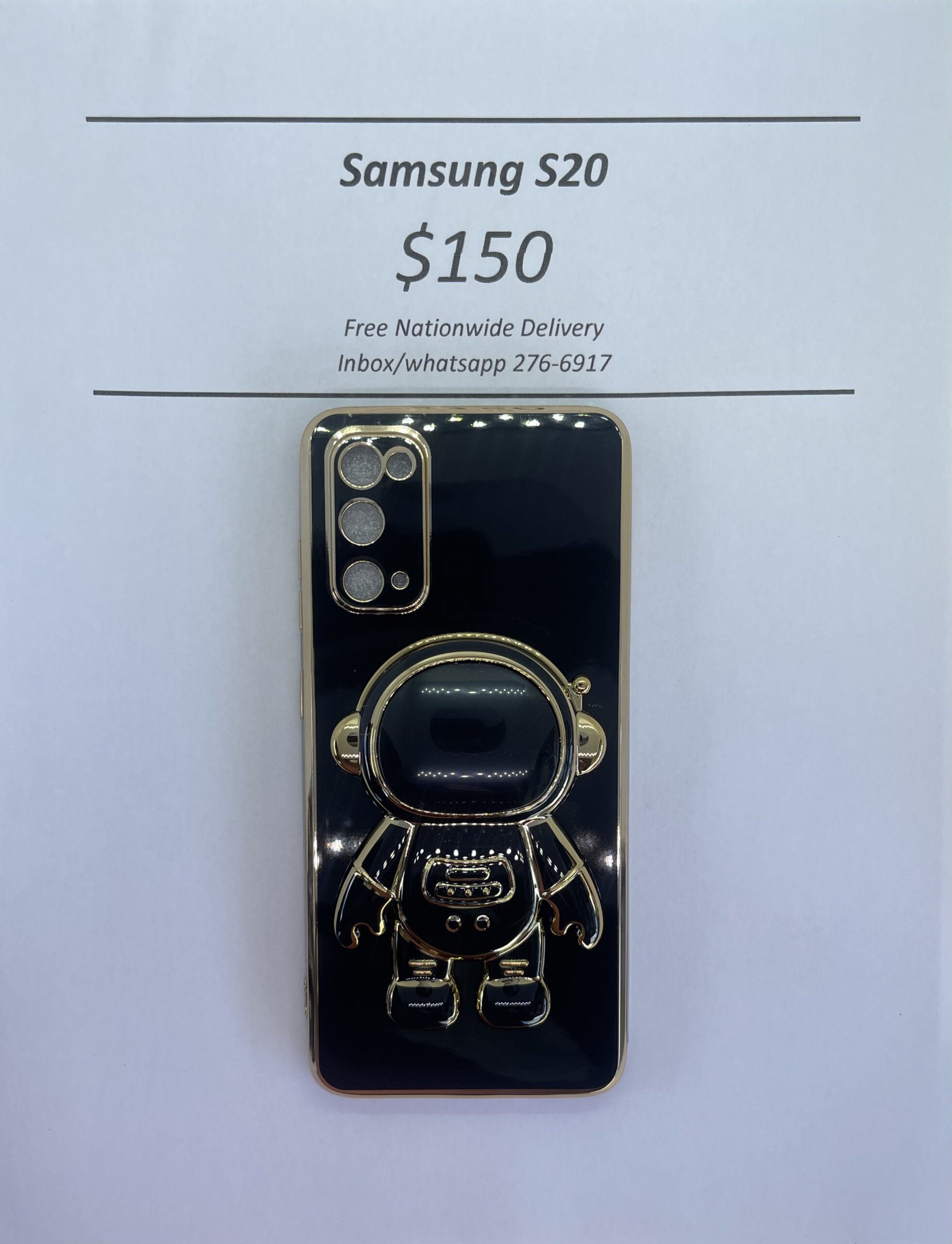 S20 Black 3D Astronaut Phone case