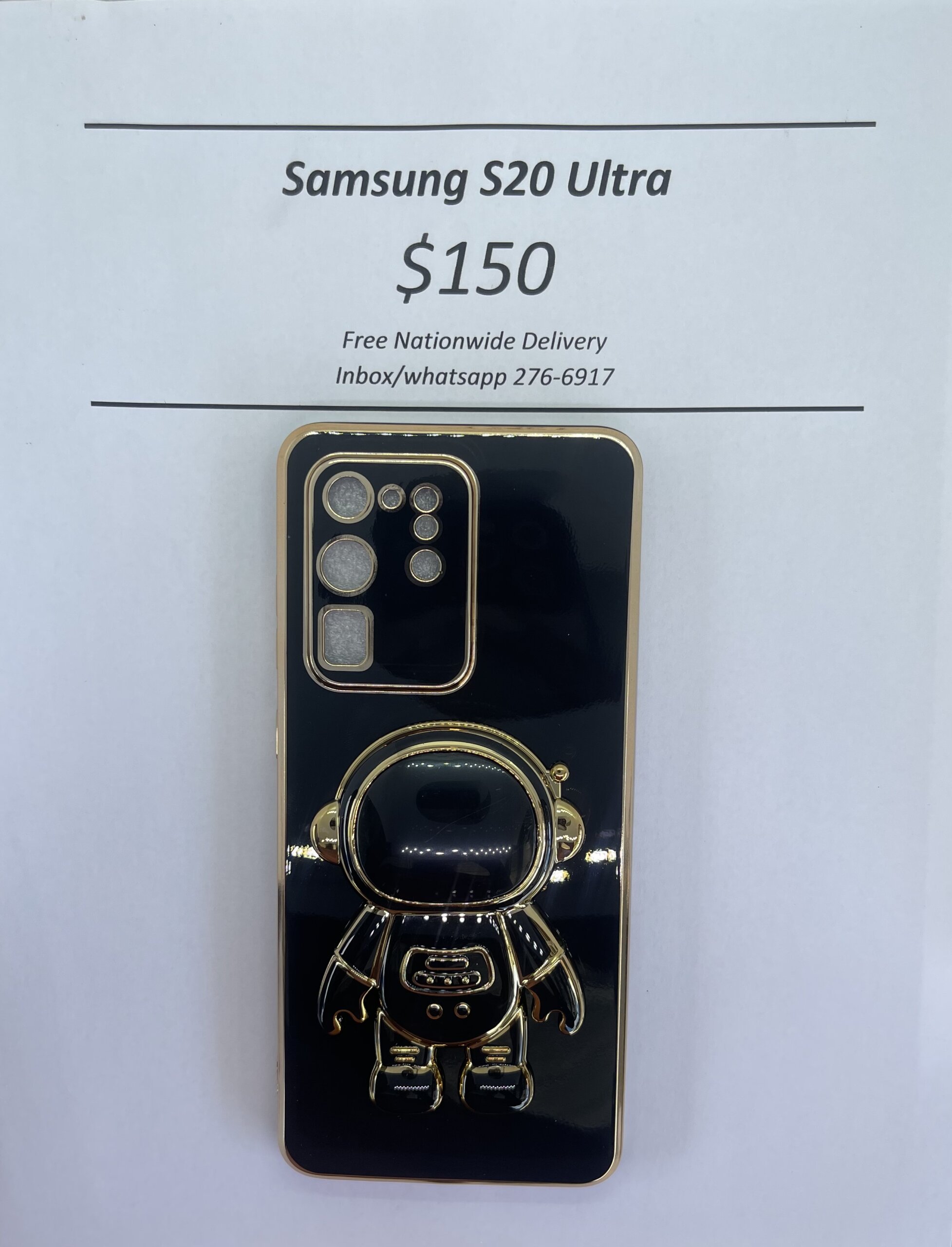 S20 Ultra Black 3D Astronaut Phone case