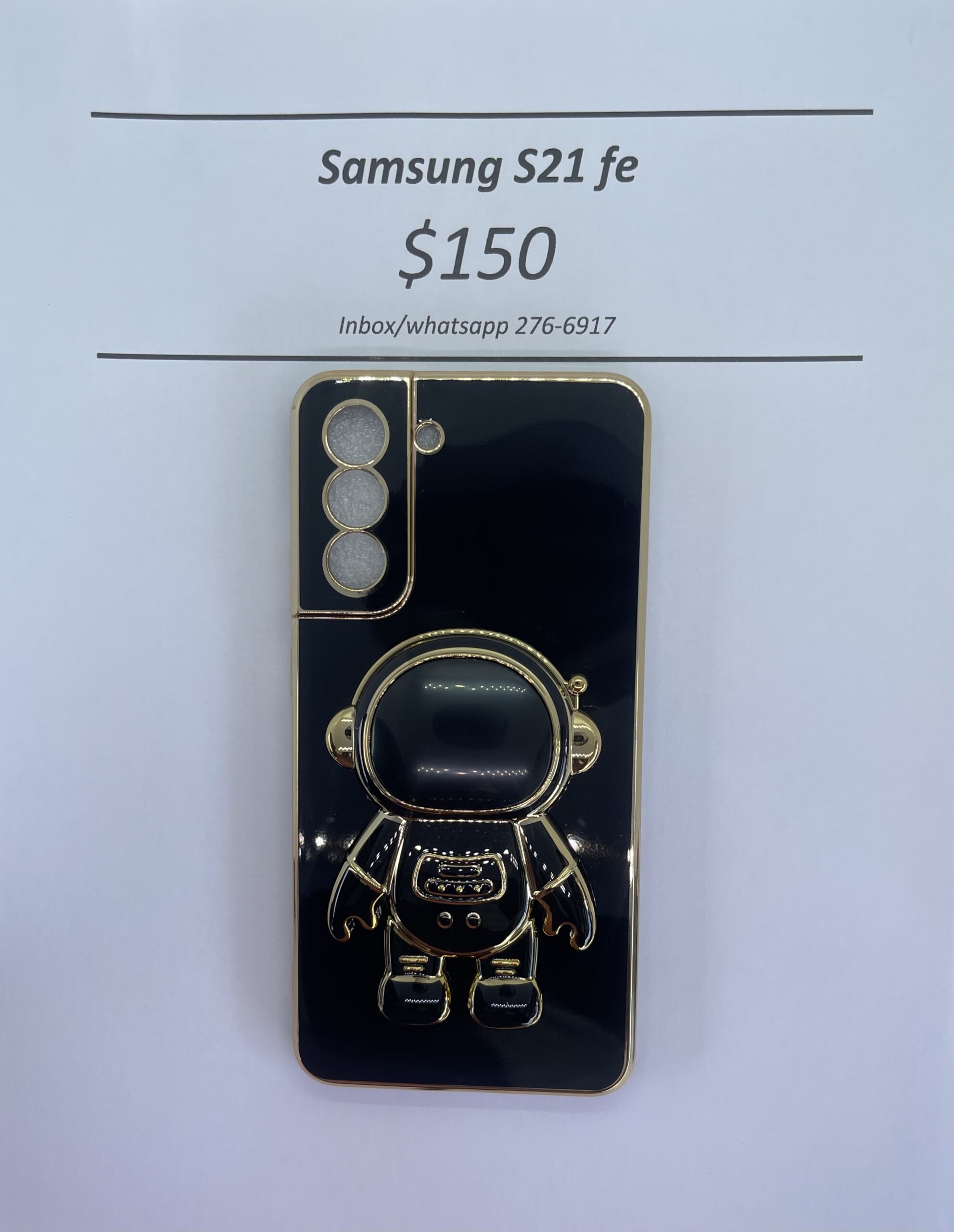 S21 Fe Black 3D Astronaut Phone case