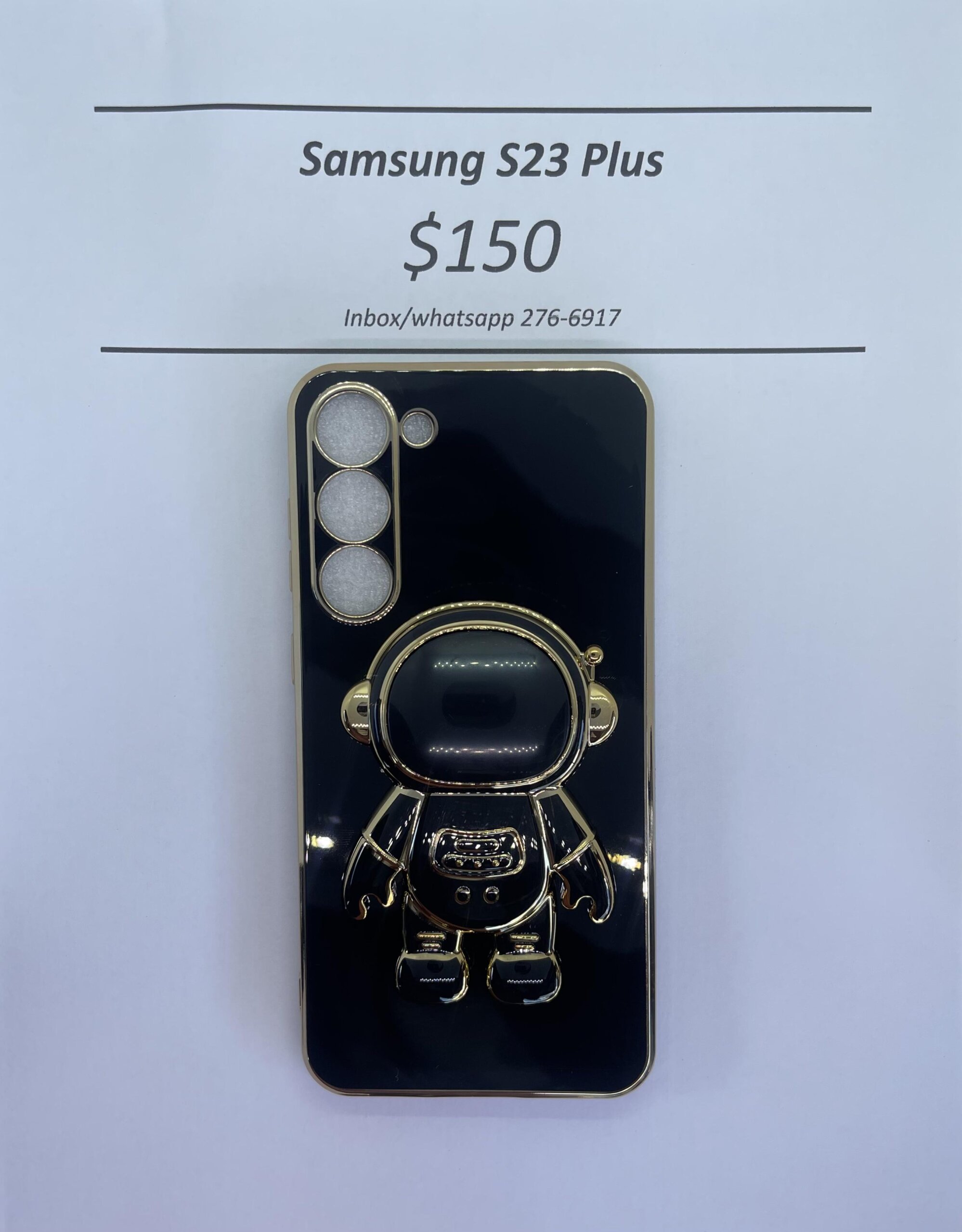 S23 Plus Black 3D Astronaut Phone case