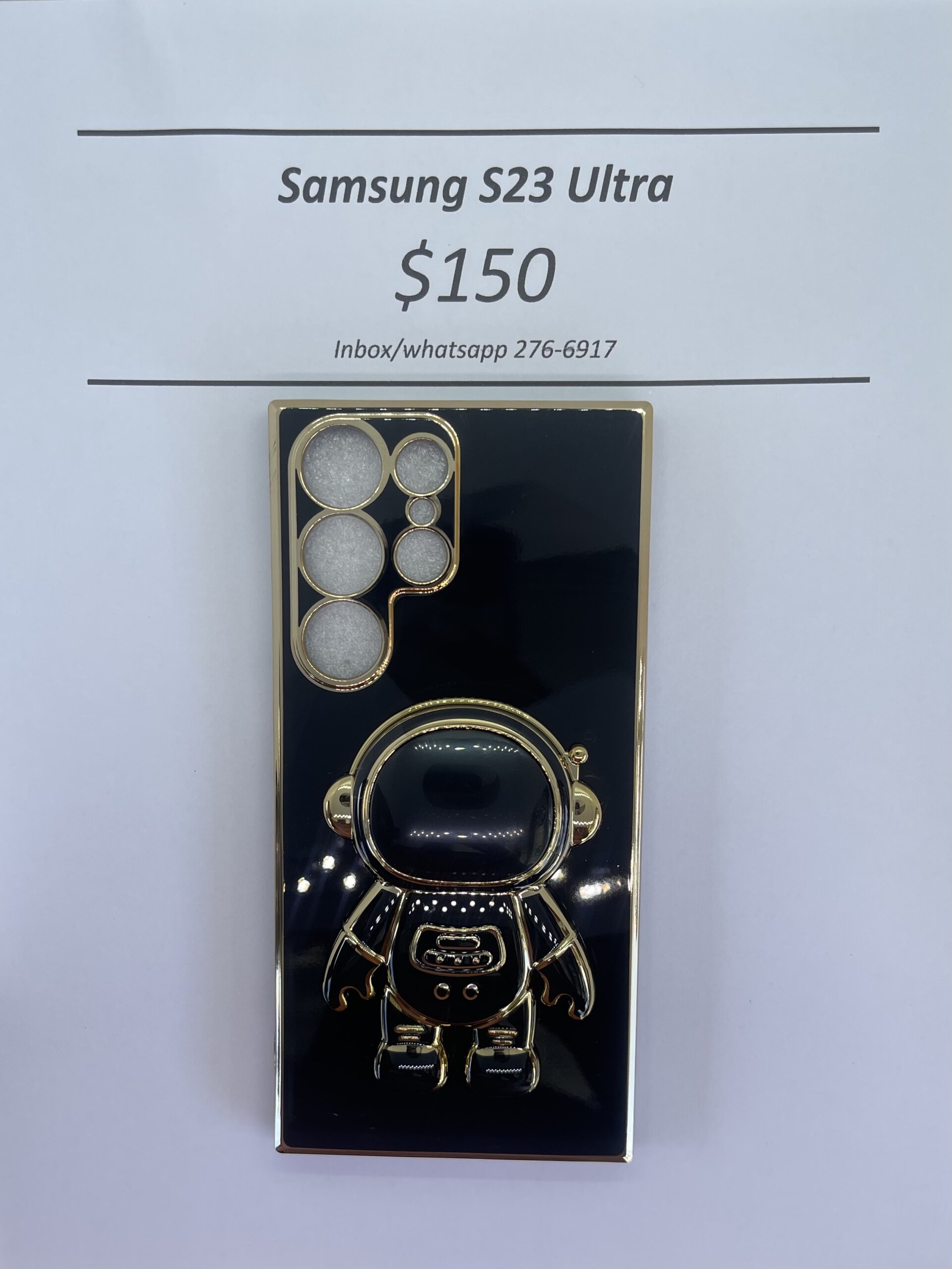 S23 Ultra Black 3D Astronaut Phone case