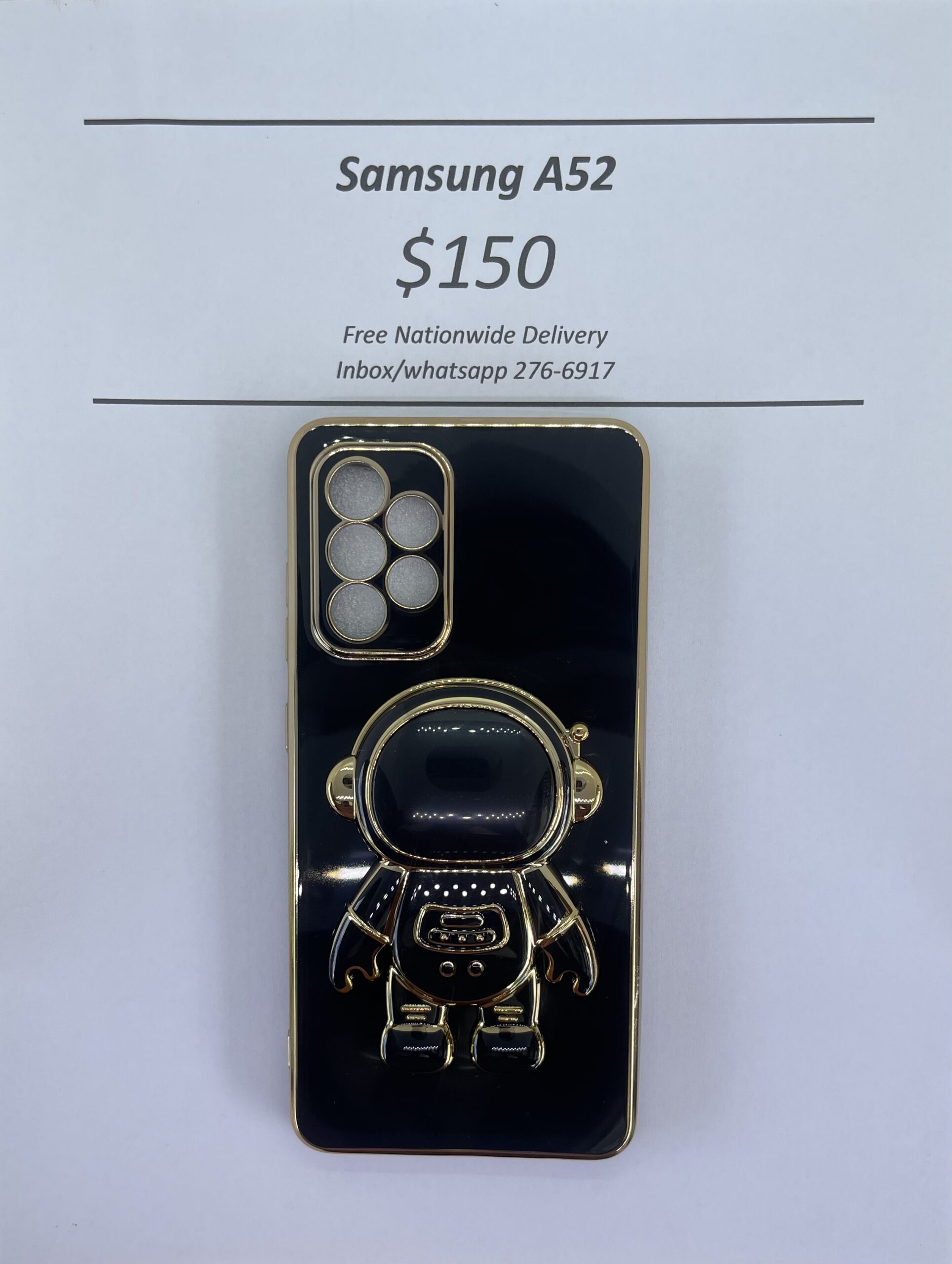 A52 Black 3D Astronaut Phone case