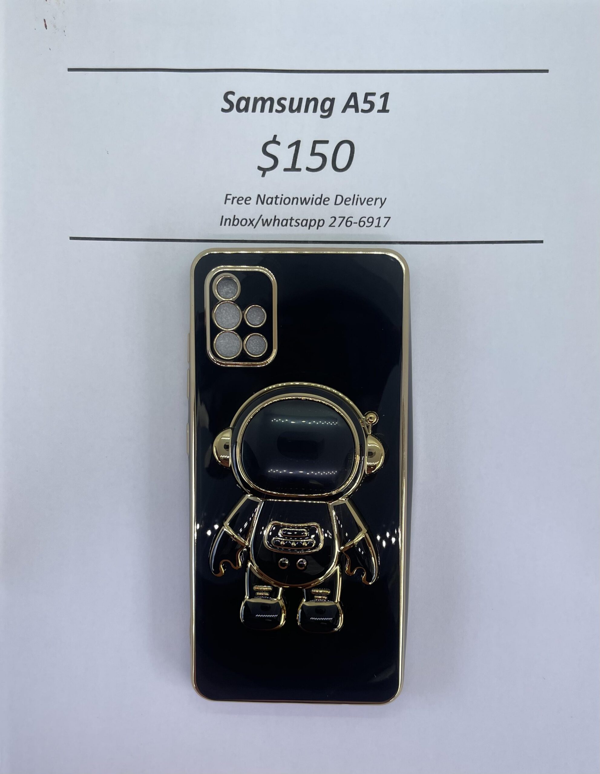 A51 Black 3D Astronaut Phone case