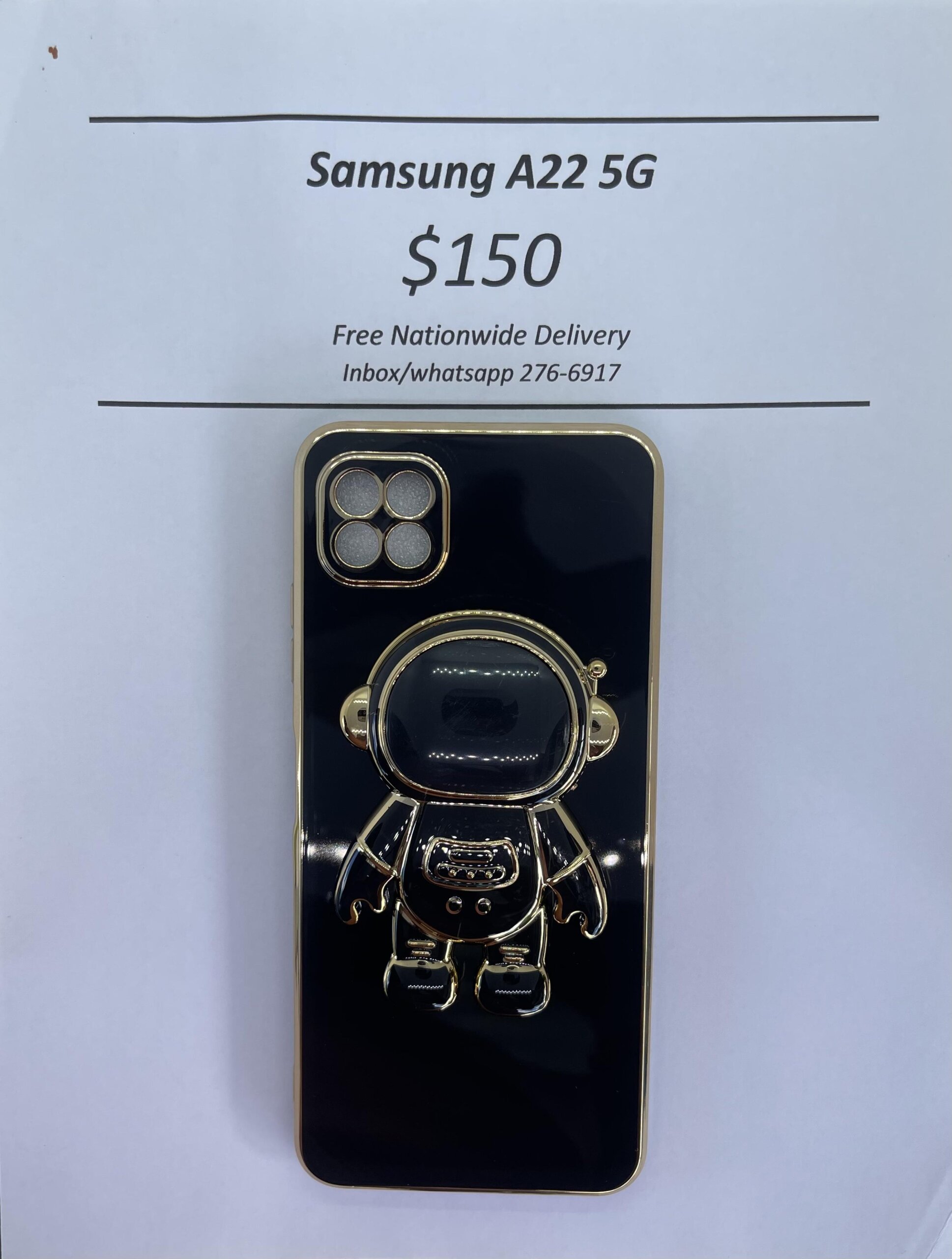 A22 5G Black 3D Astronaut Phone case