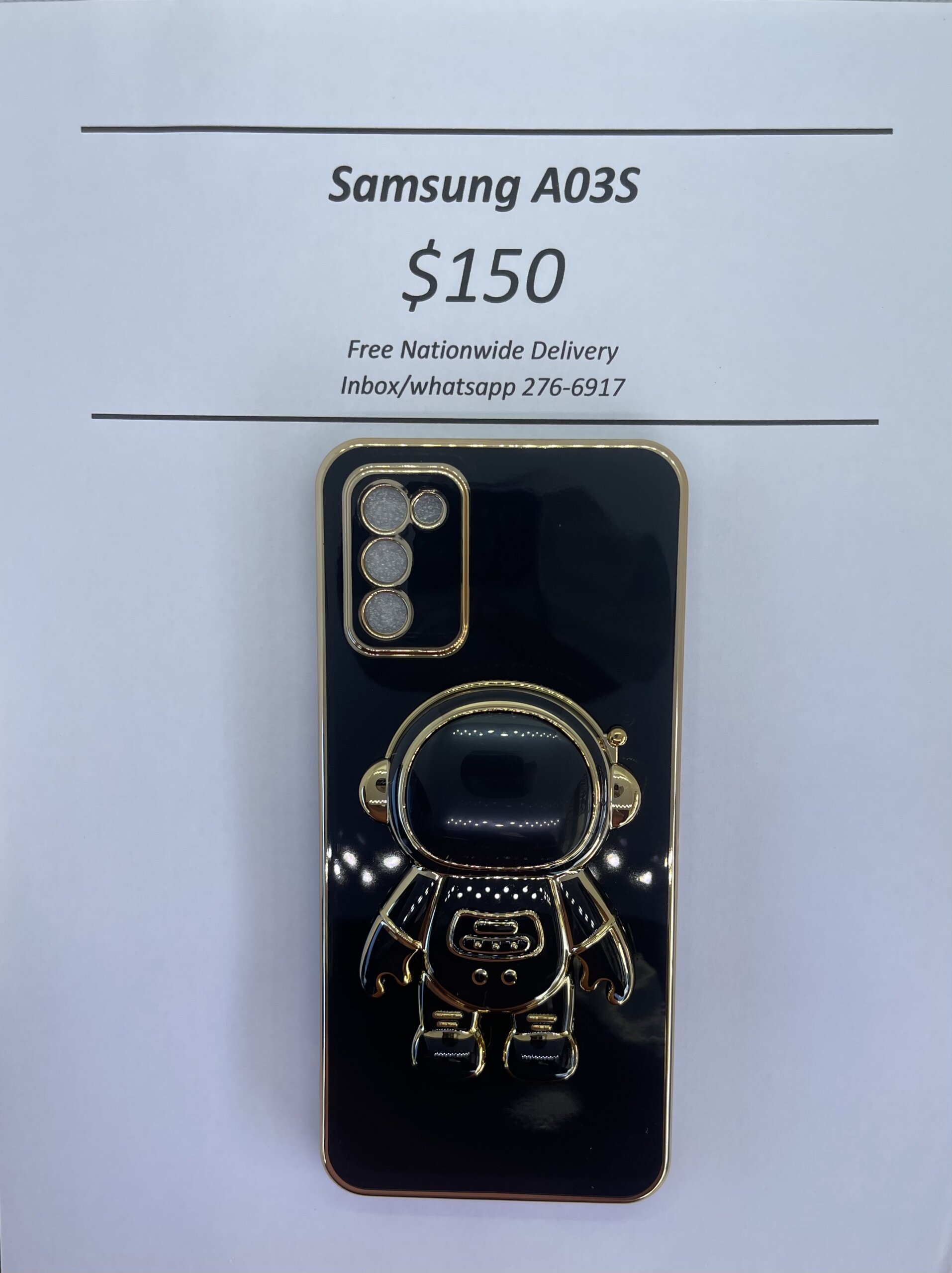 A03s Black 3D Astronaut Phone case