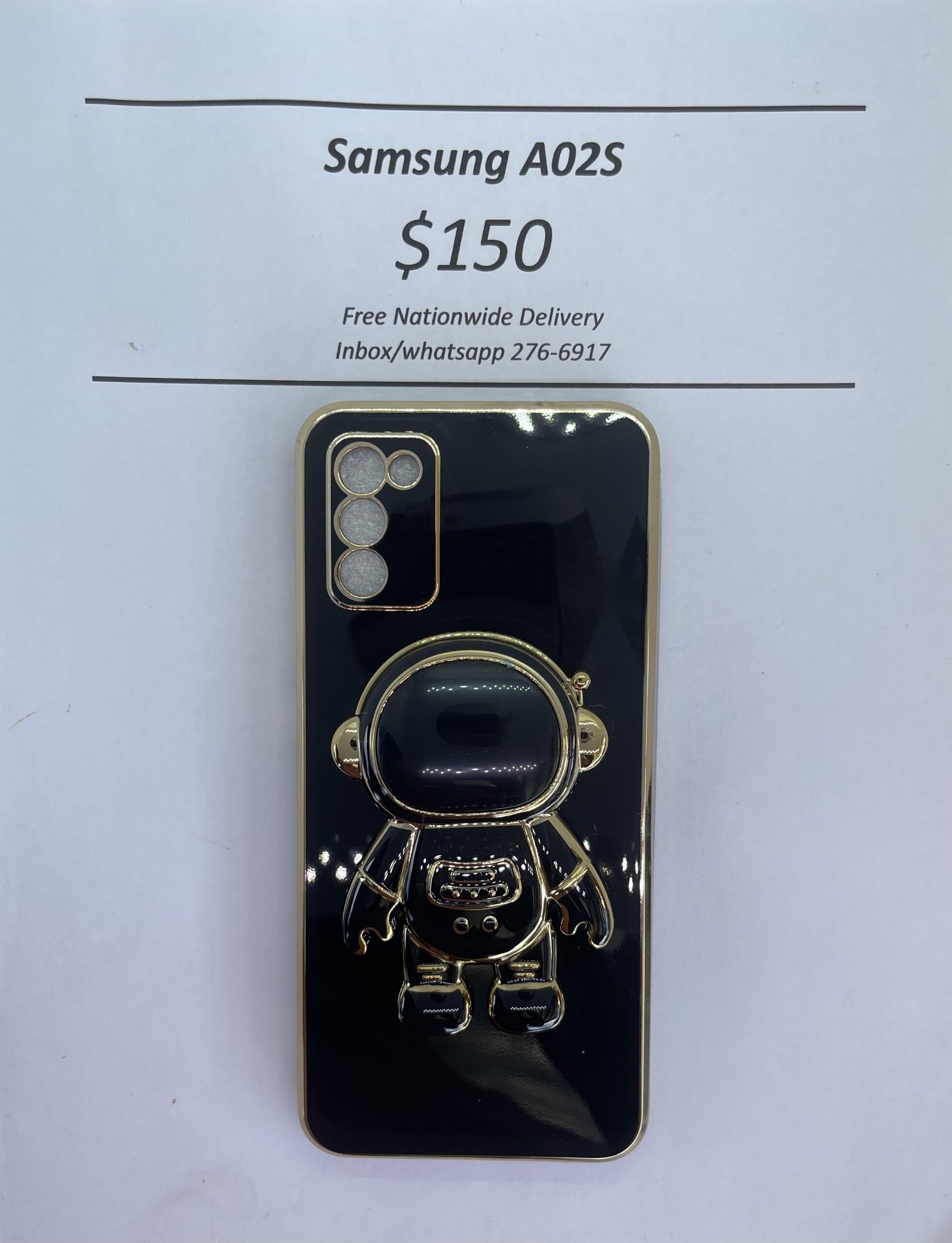 A02s Black 3D Astronaut Phone case