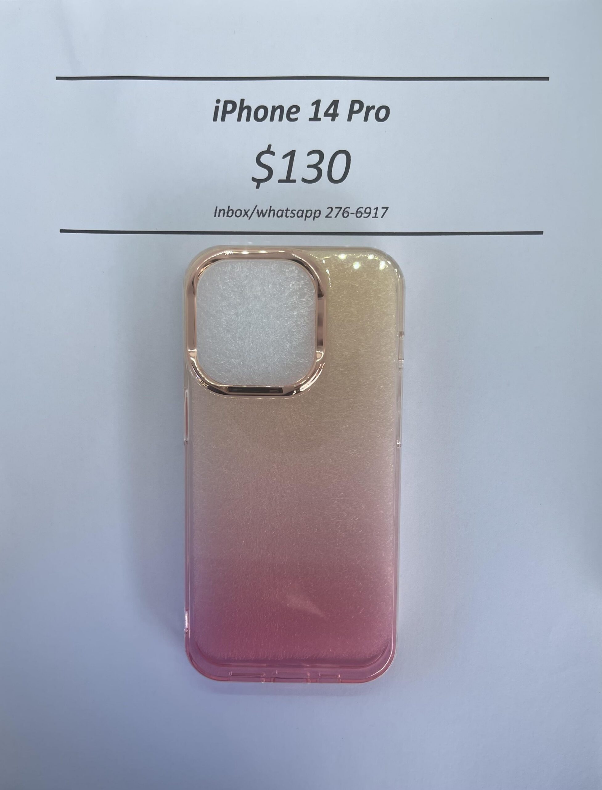 iPhone 14 Pro Coral Rugged Glitter