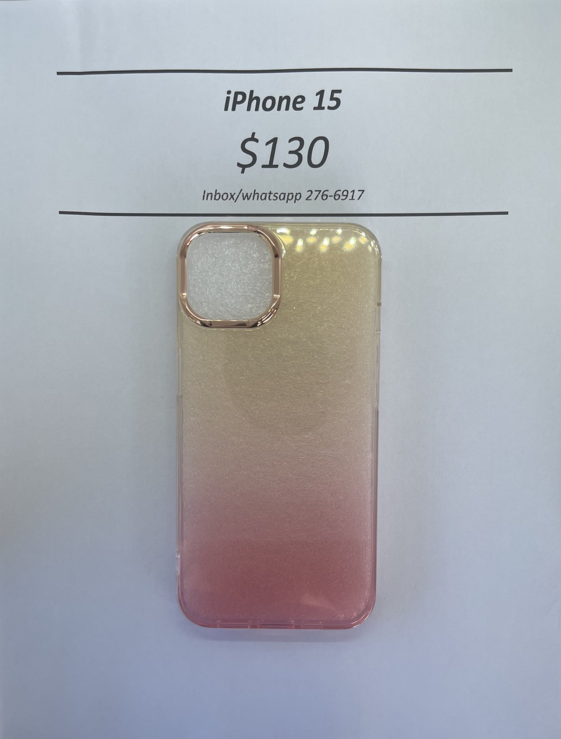 iPhone 15 Coral Rugged Glitter