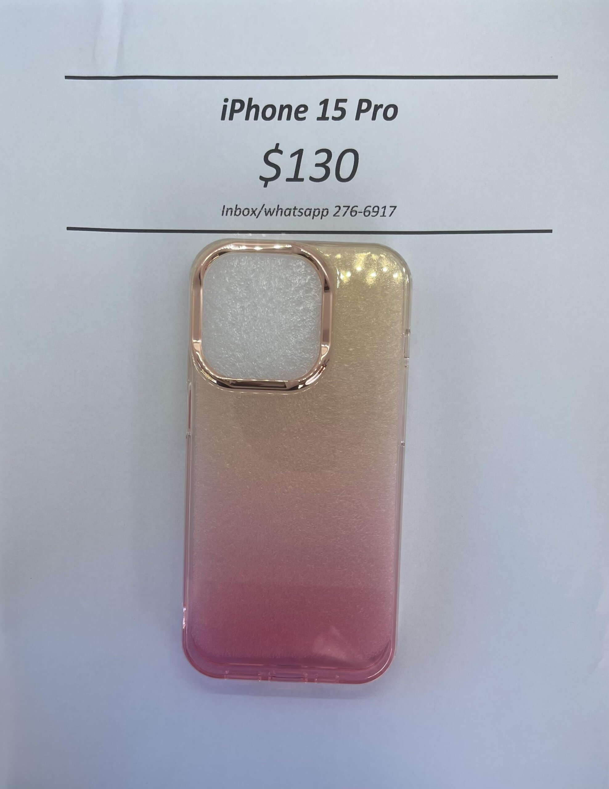 iPhone 15 Pro Coral Rugged Glitter