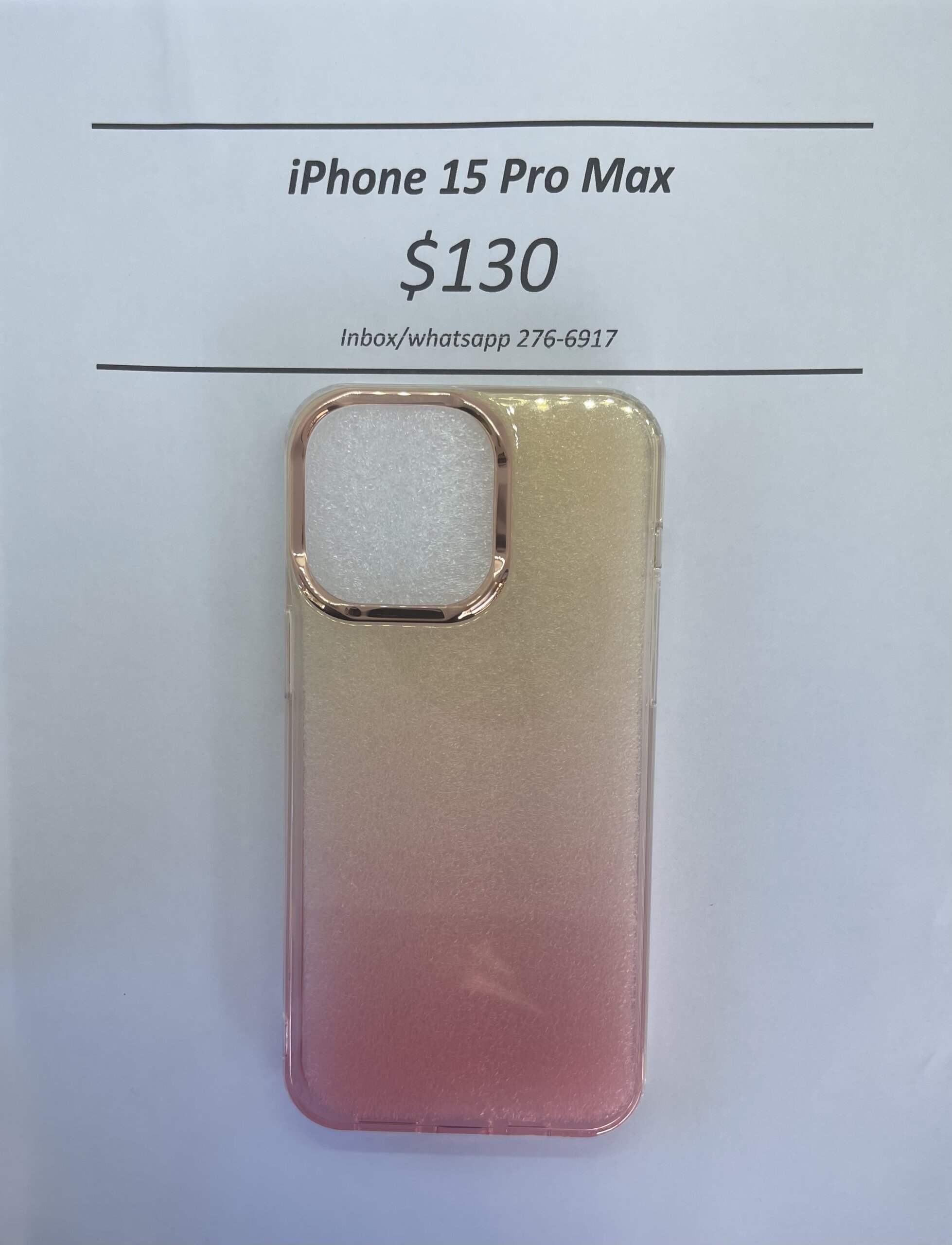 iPhone 15 Pro Max Coral Rugged Glitter