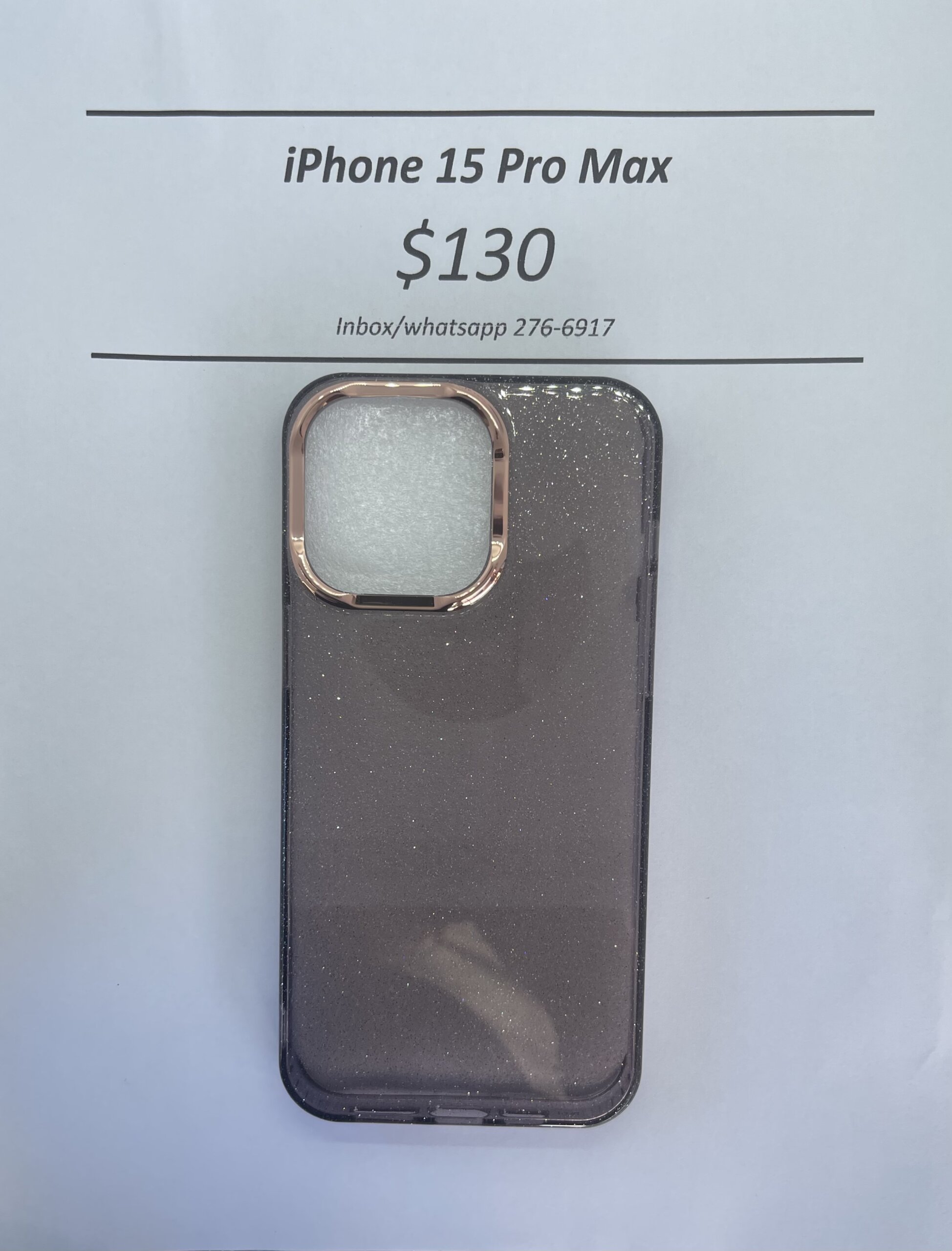 iPhone 15 Pro Max Black Rugged Glitter