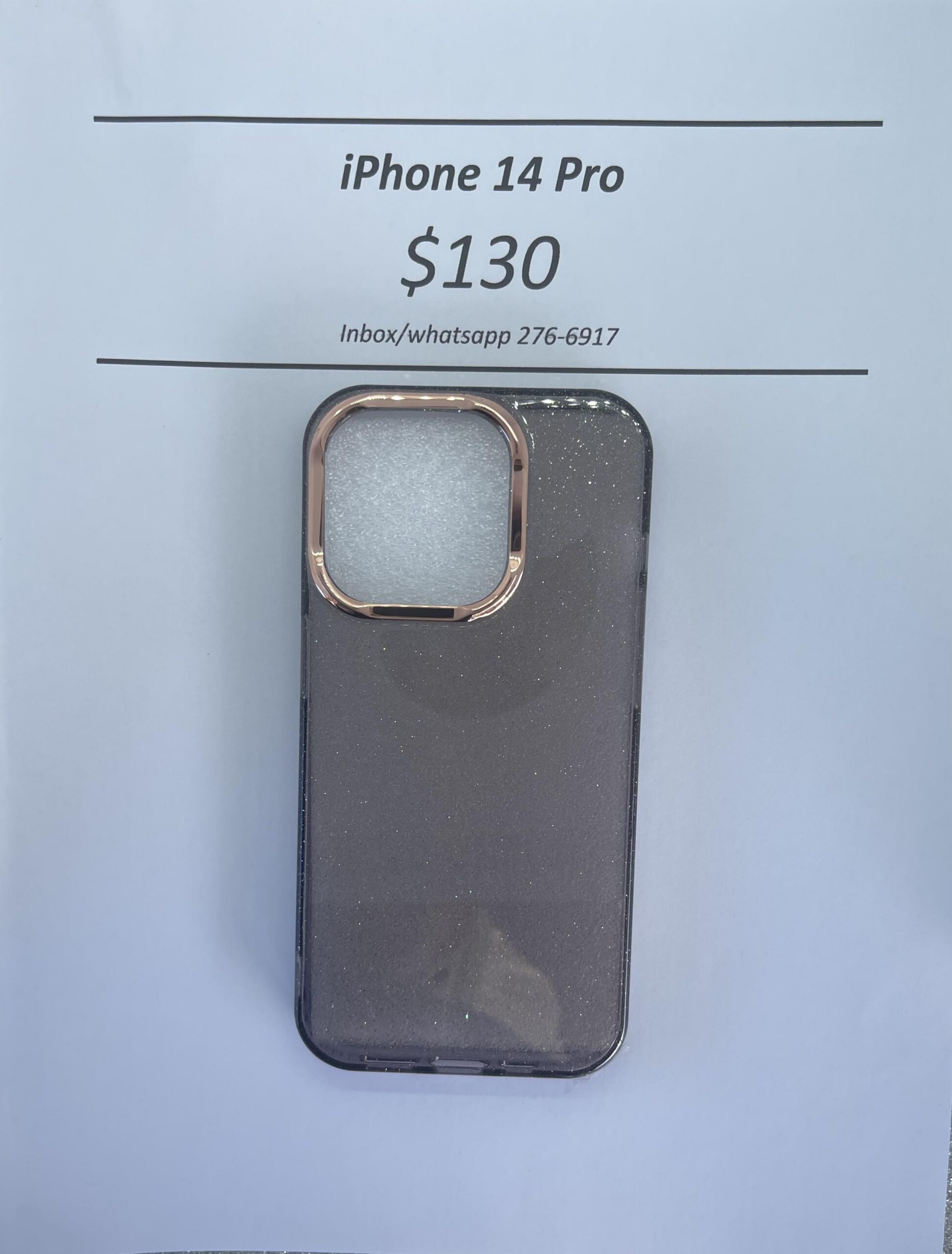 iPhone 14 Pro  Black Rugged Glitter