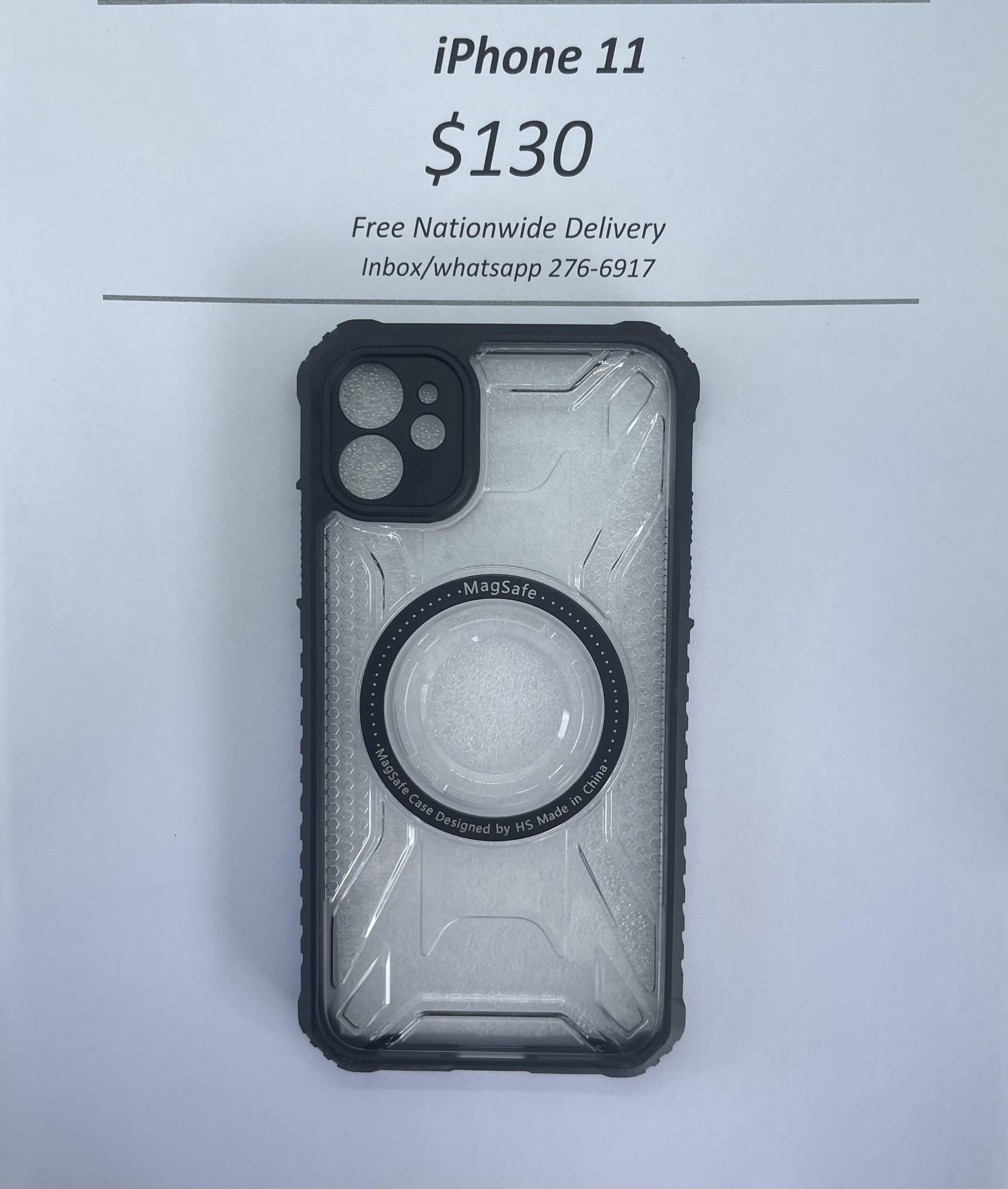 iPhone 11 Clear and Black Rugged Magnetic case