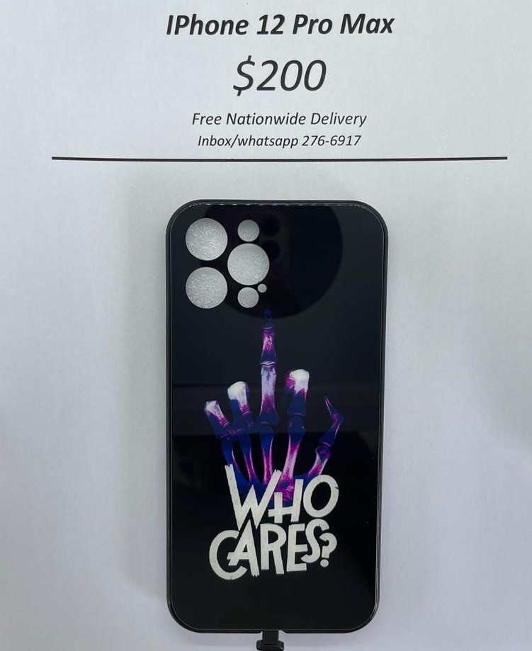 iPhone 12 Pro Max Who Cares Light up case