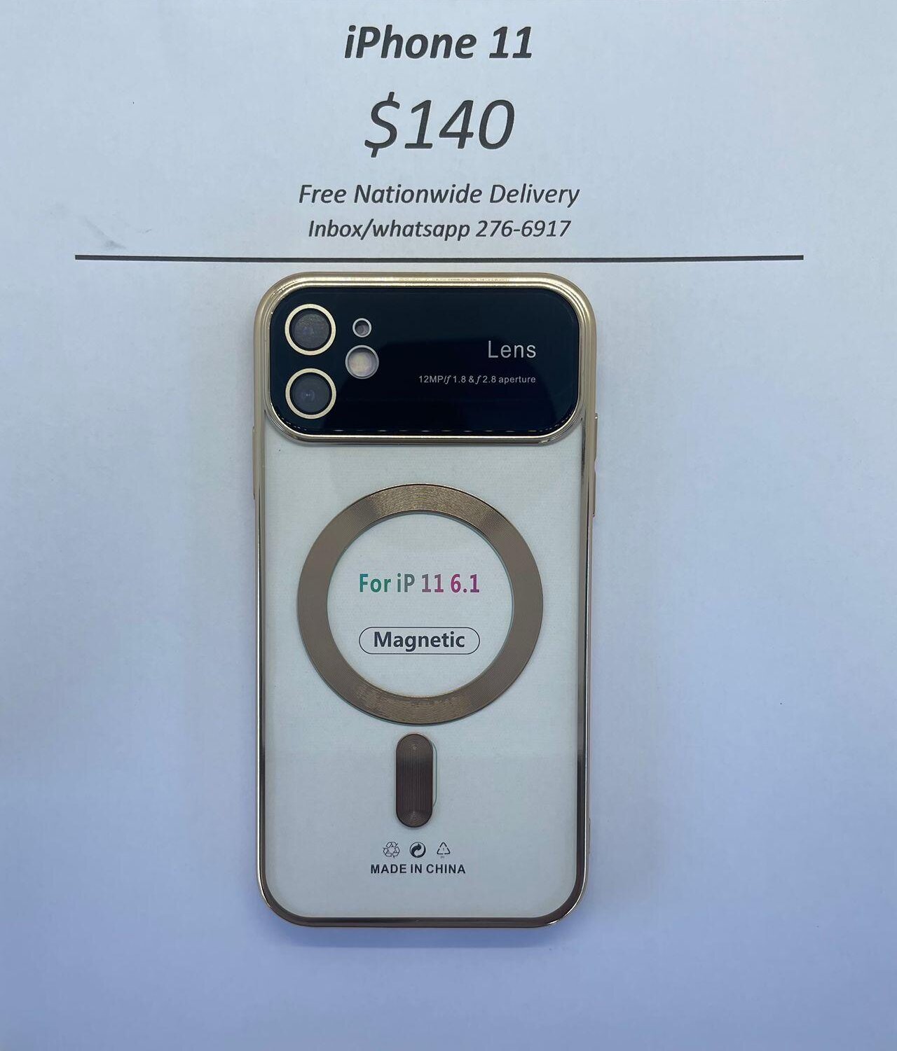 iPhone 11 Gold Wireless Charging Magnetic Case