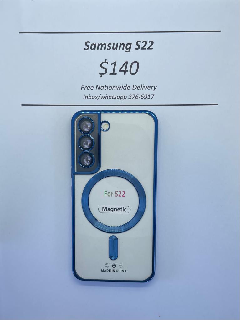 S22 Blue Wireless Charging Magnetic Case