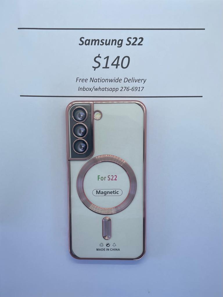 S22 Rose Gold Wireless Charging Magnetic Case