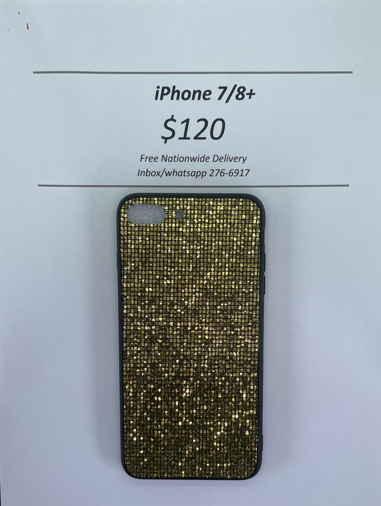 iPhone 7/8+ Gold Glitter